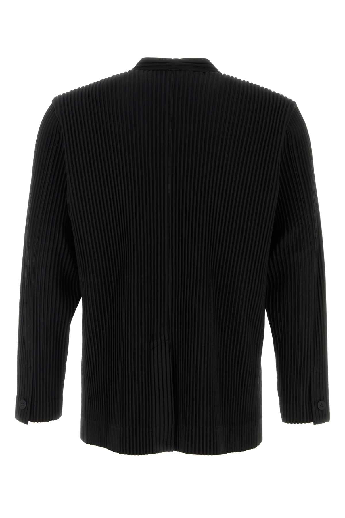 Homme Plisse' Issey Miyake Men Black Polyester Cardigan
