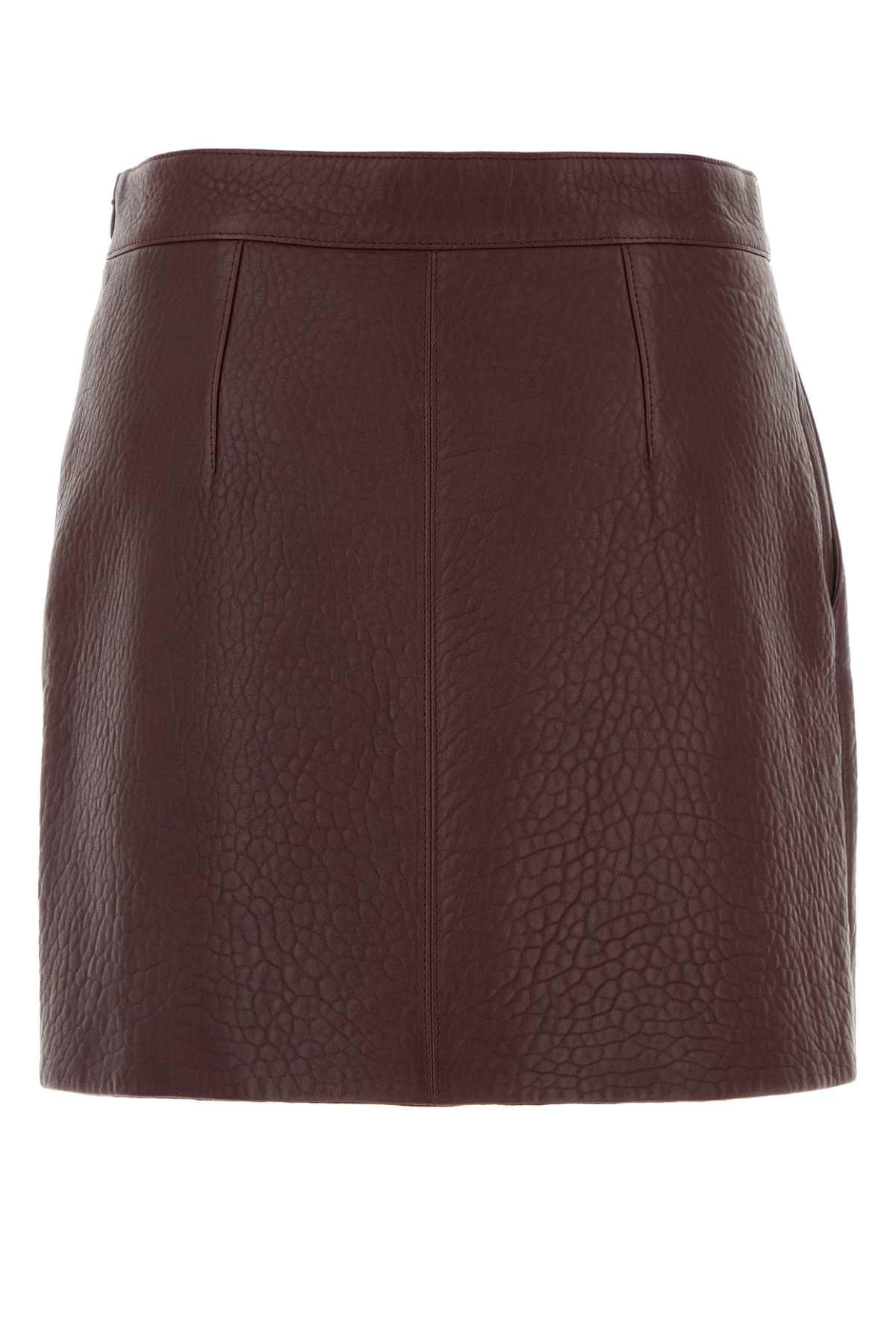 Chloe Women Grape Leather Mini Skirt CHLOE