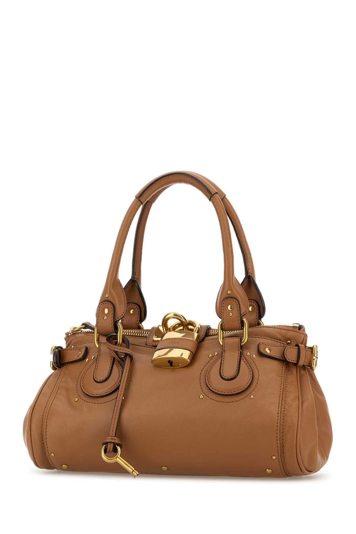 Chloe Women Camel Leather Paddington Shoulder Bag CHLOE