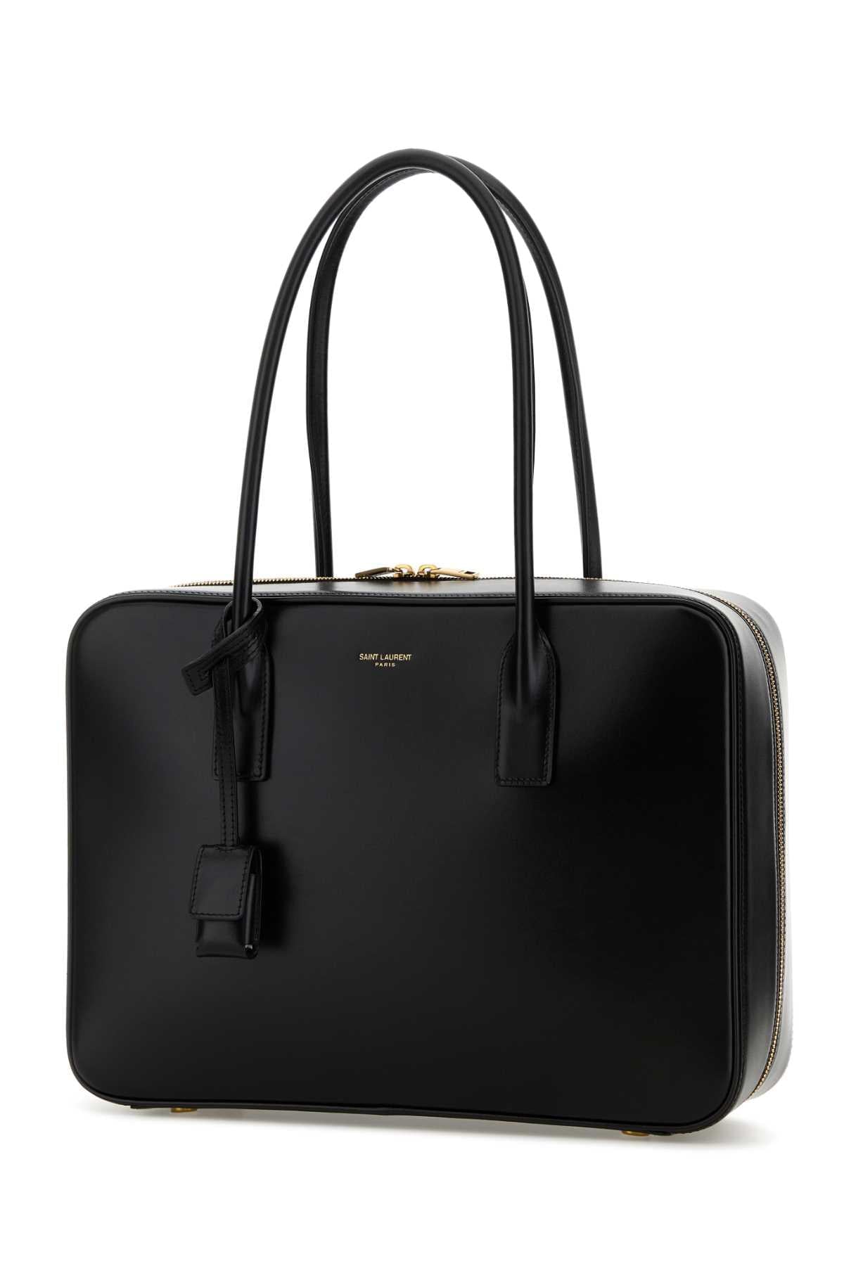 Saint Laurent Women Black Leather Sac De Jour Handbag SAINT LAURENT
