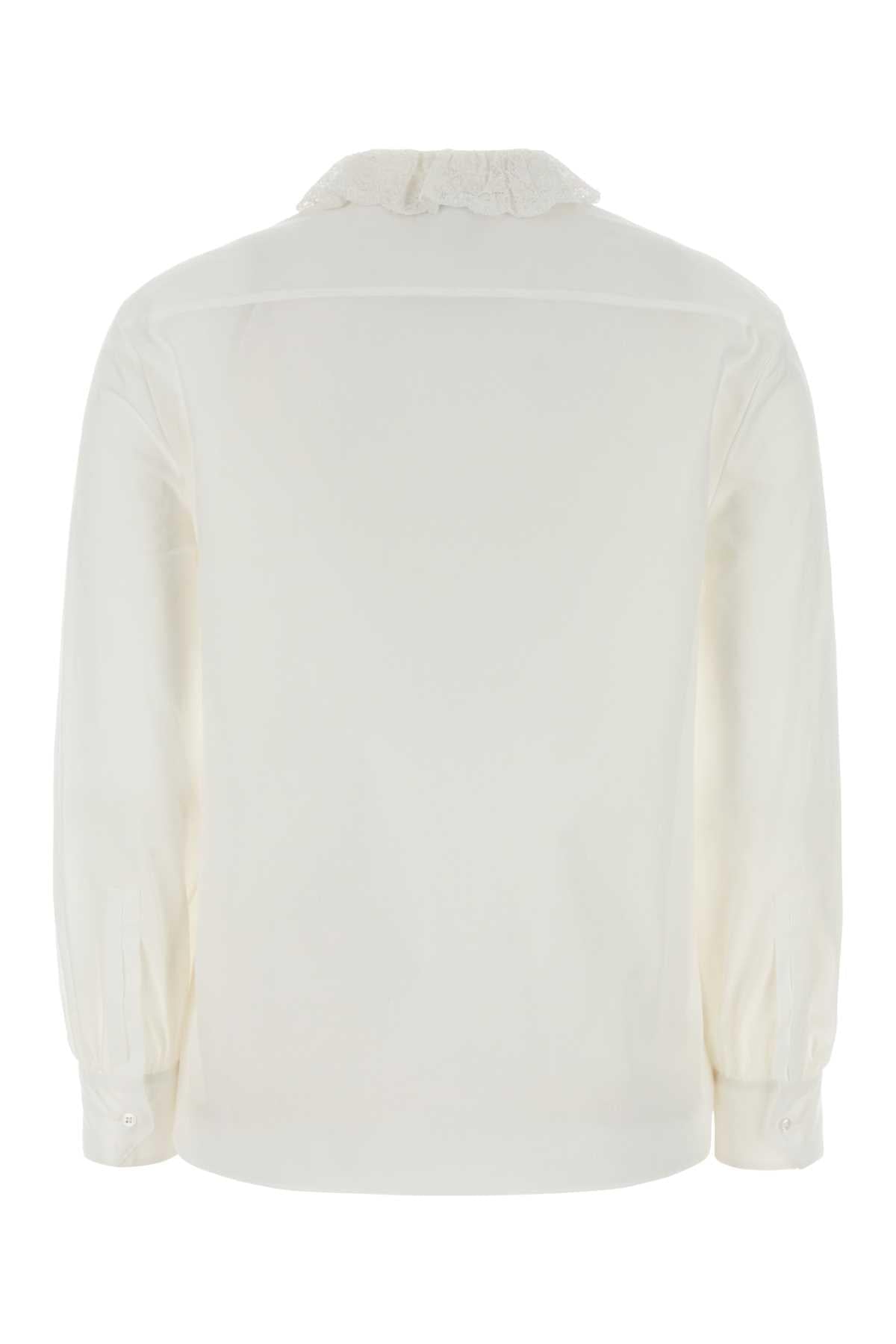 Saint Laurent Women White Poplin Shirt SAINT LAURENT