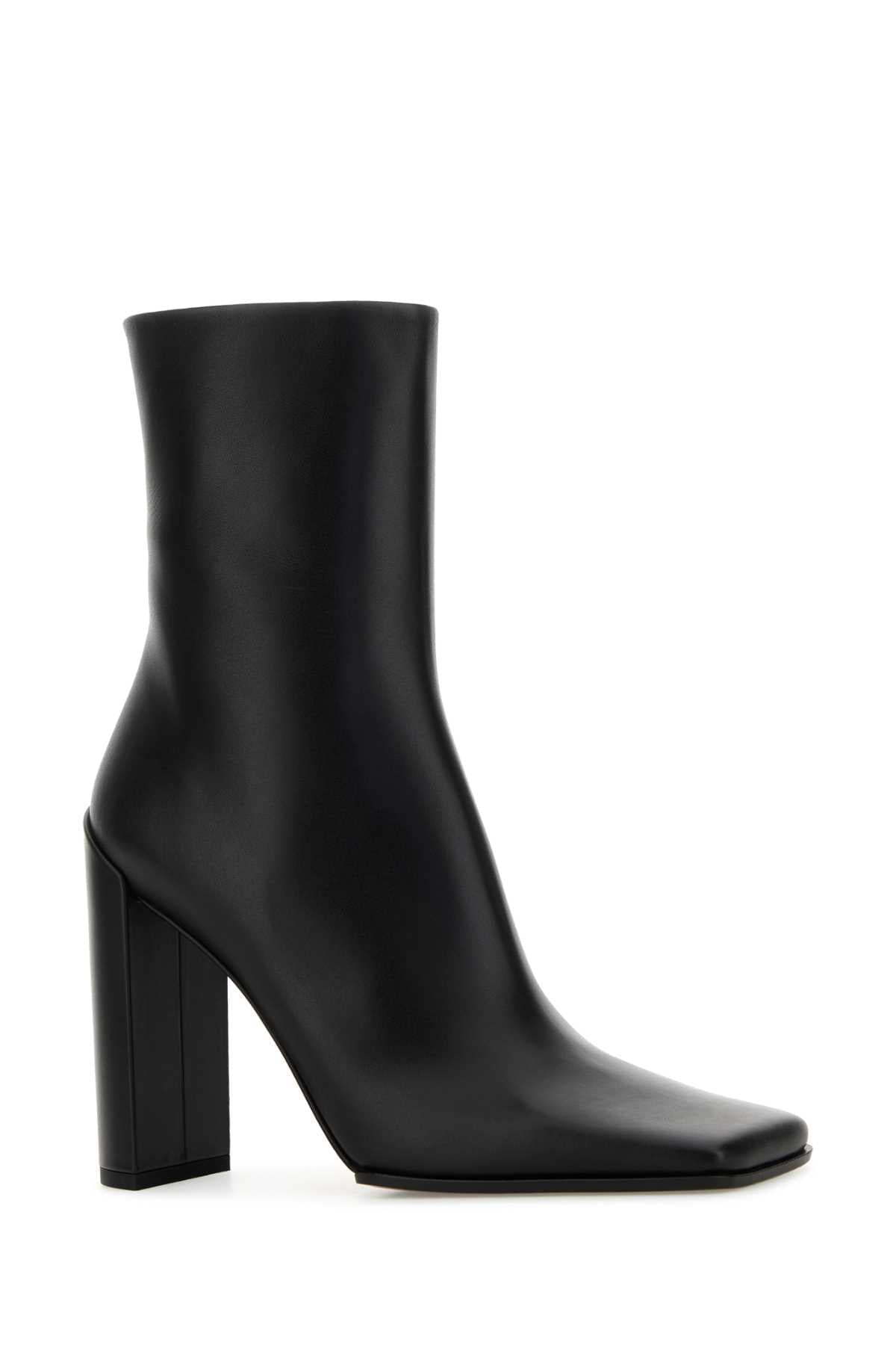 Alaia Women Black Leather Ankle Boots ALAIA