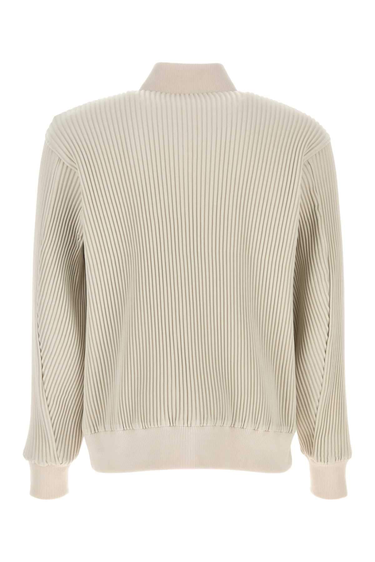 Homme Plisse' Issey Miyake Men Ivory Polyester Bomber Jacket HOMME PLISSE ISSEY MIYAKE