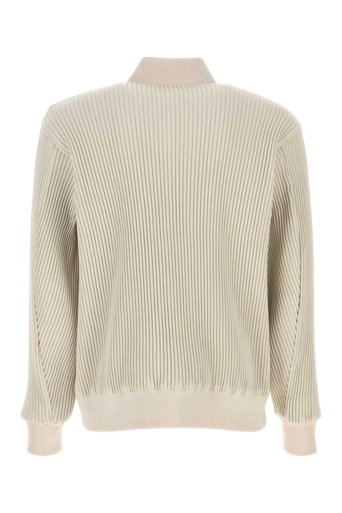 Homme Plisse' Issey Miyake Men Ivory Polyester Bomber Jacket HOMME PLISSE ISSEY MIYAKE