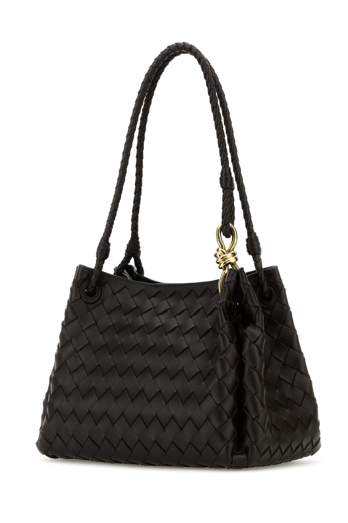 Bottega Veneta Women Dark Brown Leather Parachute Handbag BOTTEGA VENETA