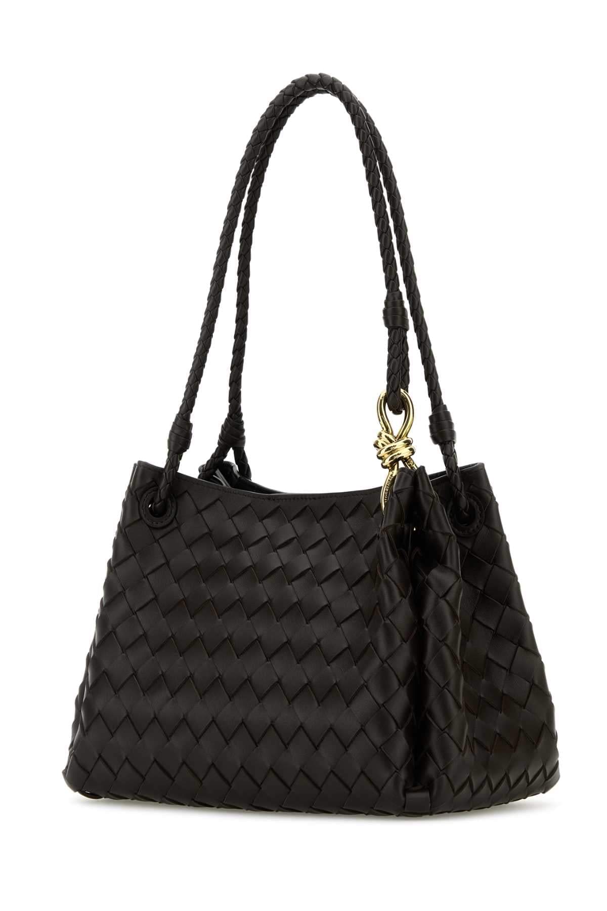 Bottega Veneta Women Dark Brown Leather Parachute Handbag BOTTEGA VENETA