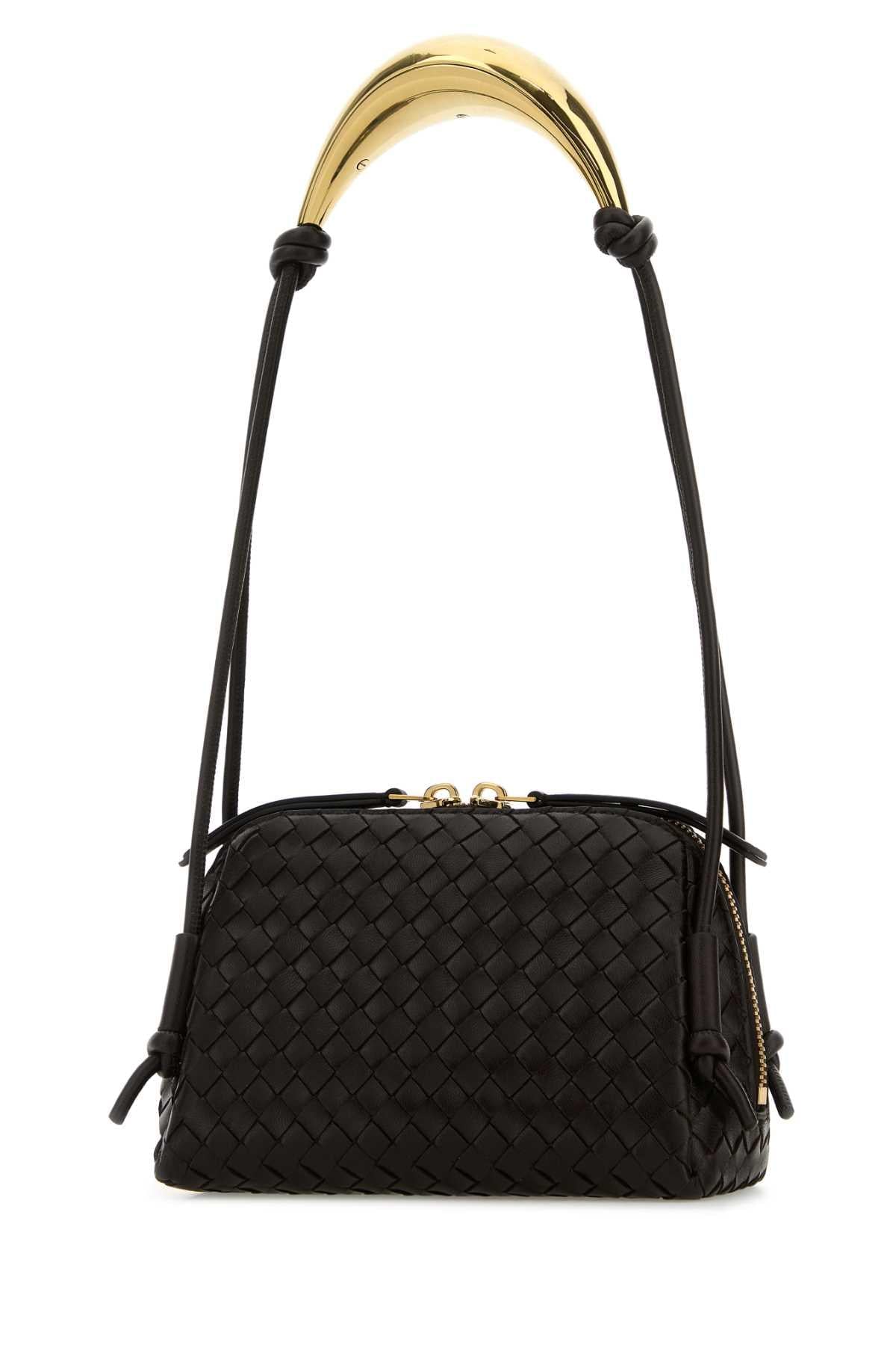 Bottega Veneta Women Dark Brown Leather Concert Shoulder Bag BOTTEGA VENETA