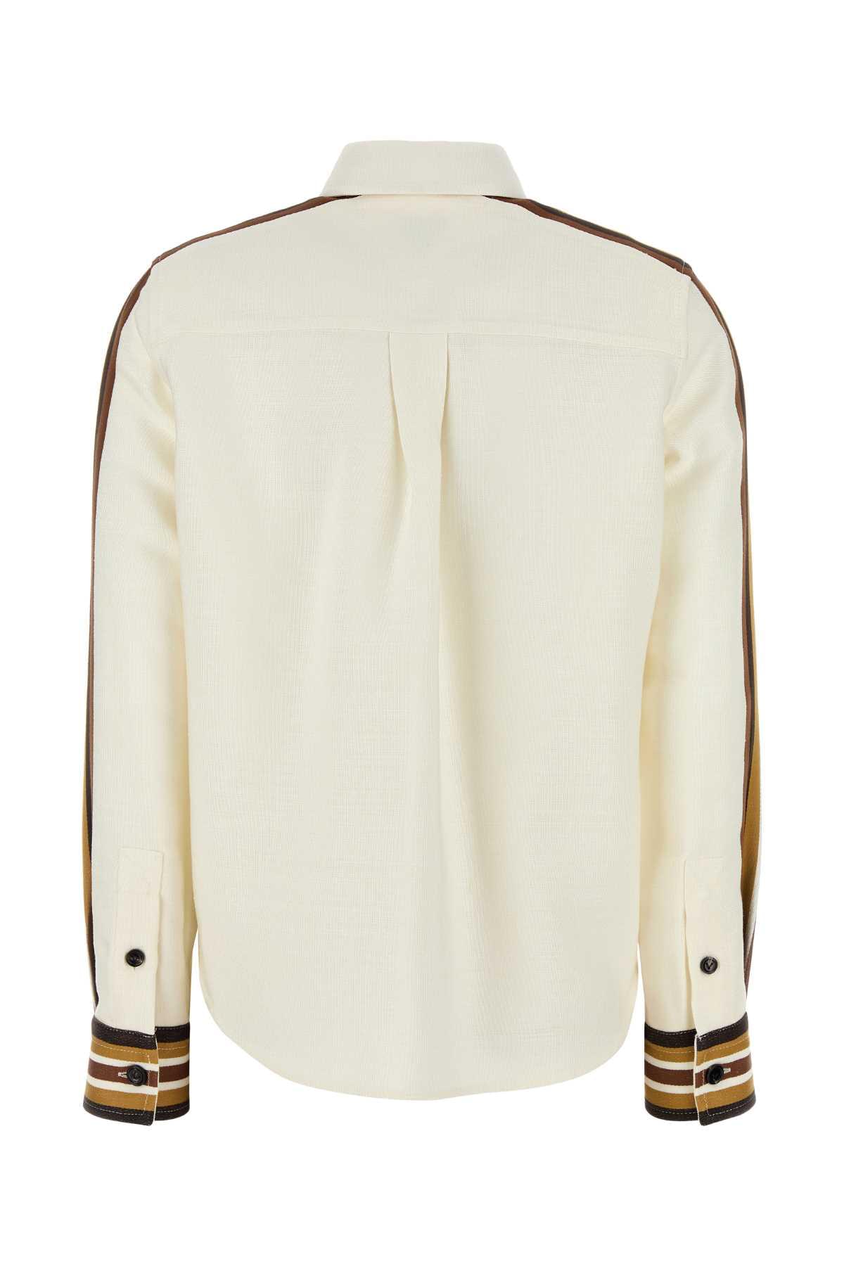 Bottega Veneta Women Ivory Viscose Blend Shirt BOTTEGA VENETA