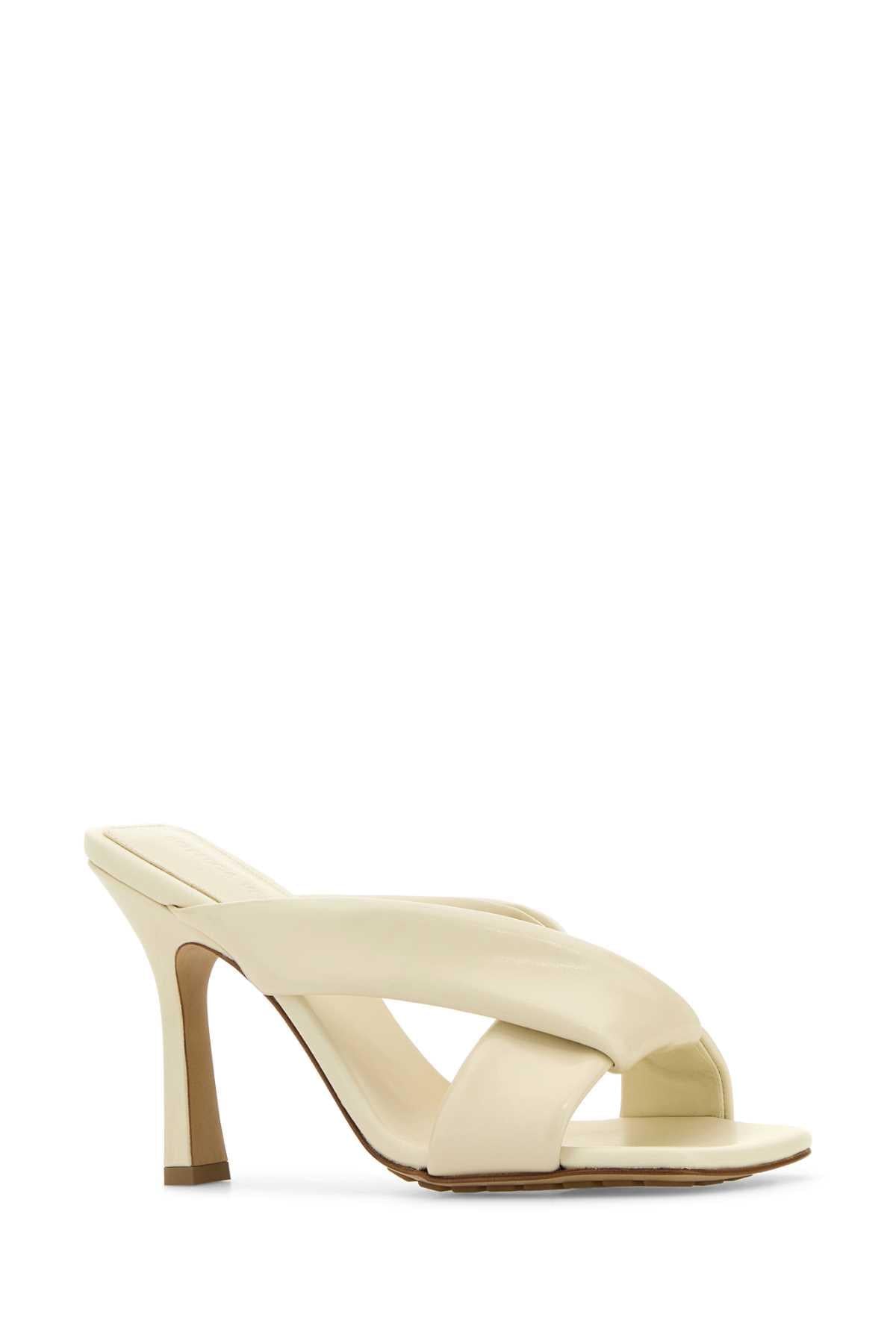 Bottega Veneta Women Ivory Leather Riva Mules BOTTEGA VENETA