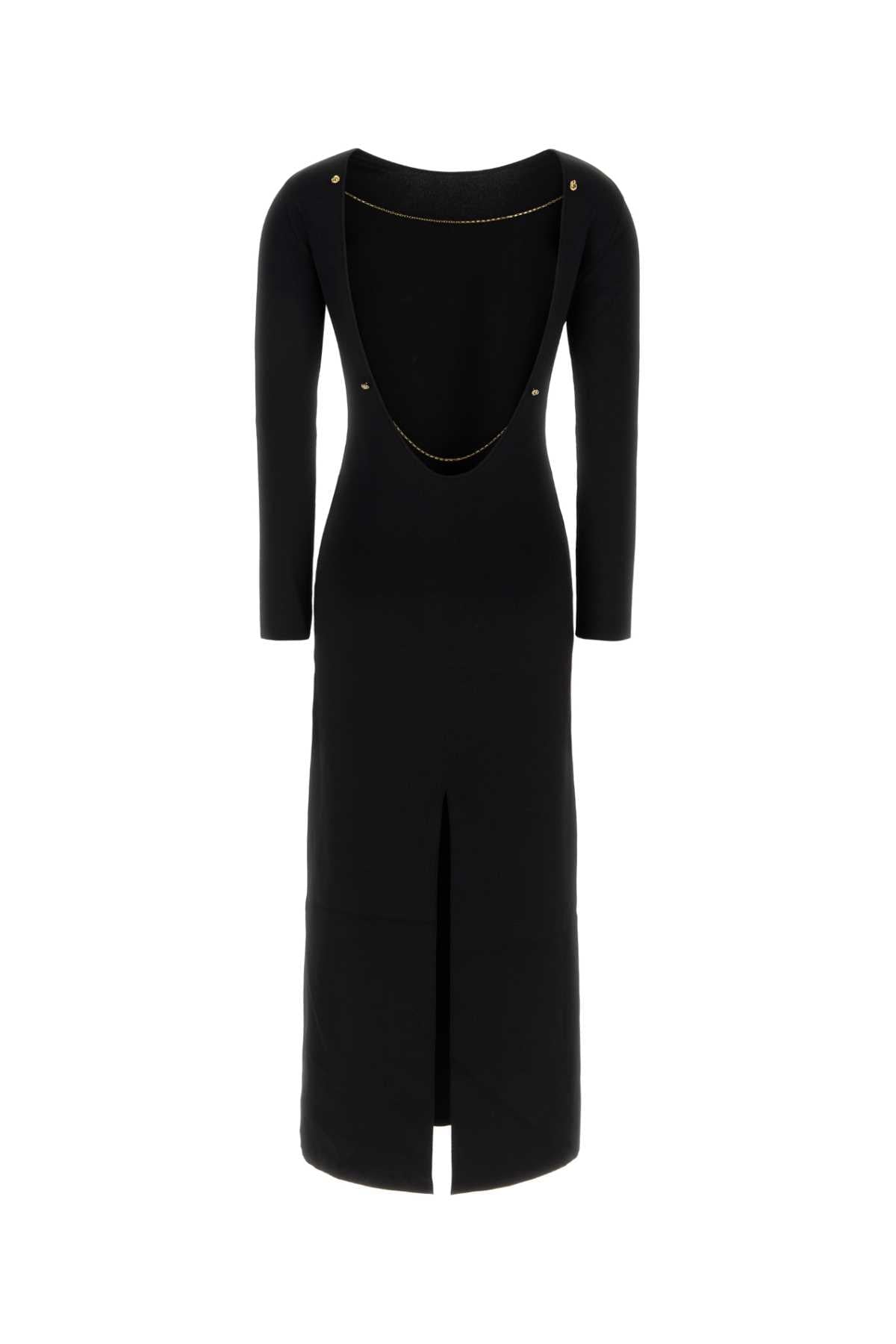 Bottega Veneta Women Black Viscose Dress BOTTEGA VENETA