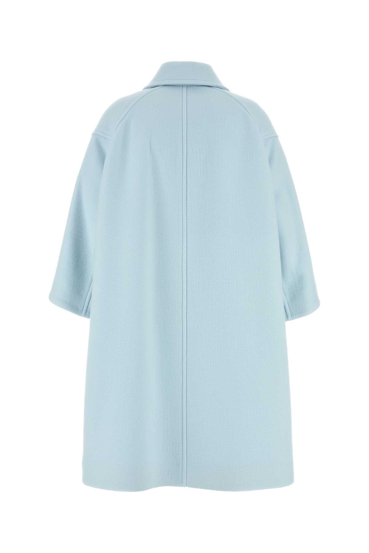 Bottega Veneta Women Light Blue Cashmere Coat BOTTEGA VENETA