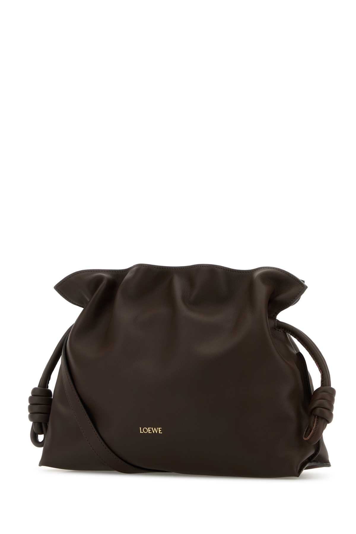 Loewe Women Chocolate Nappa Leather Medium Flamenco Clutch LOEWE