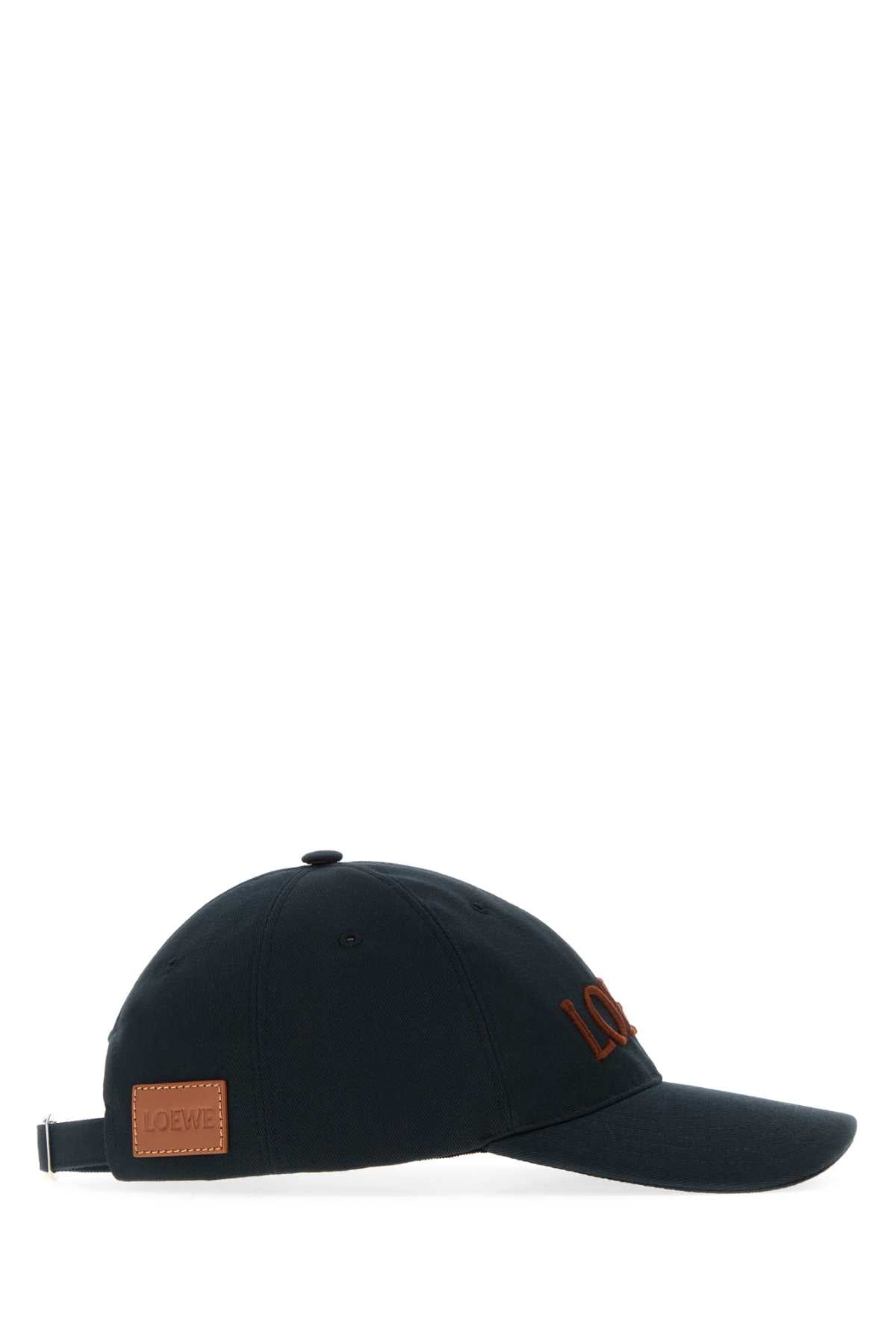 Loewe Women Dark Blue Cotton Baseball Cap LOEWE