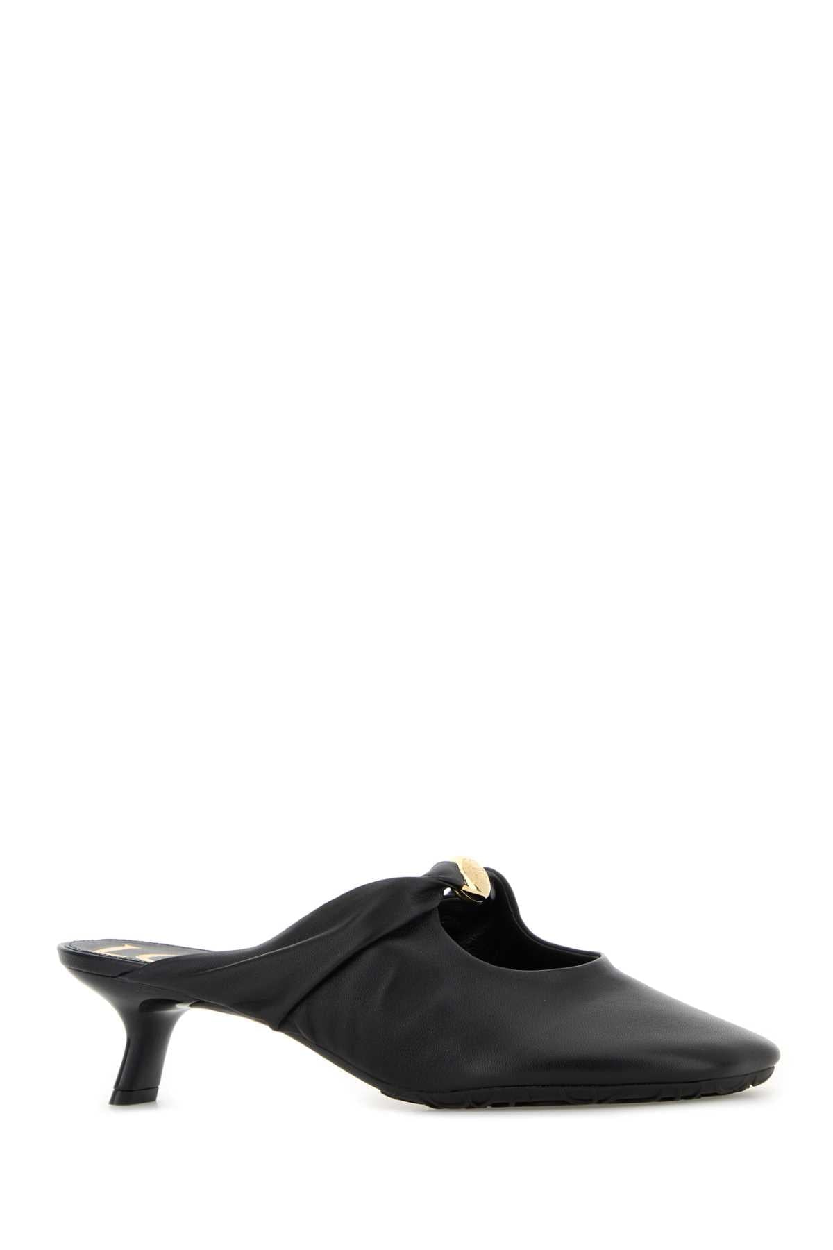 Loewe Women Black Nappa Leather Pebble Mules