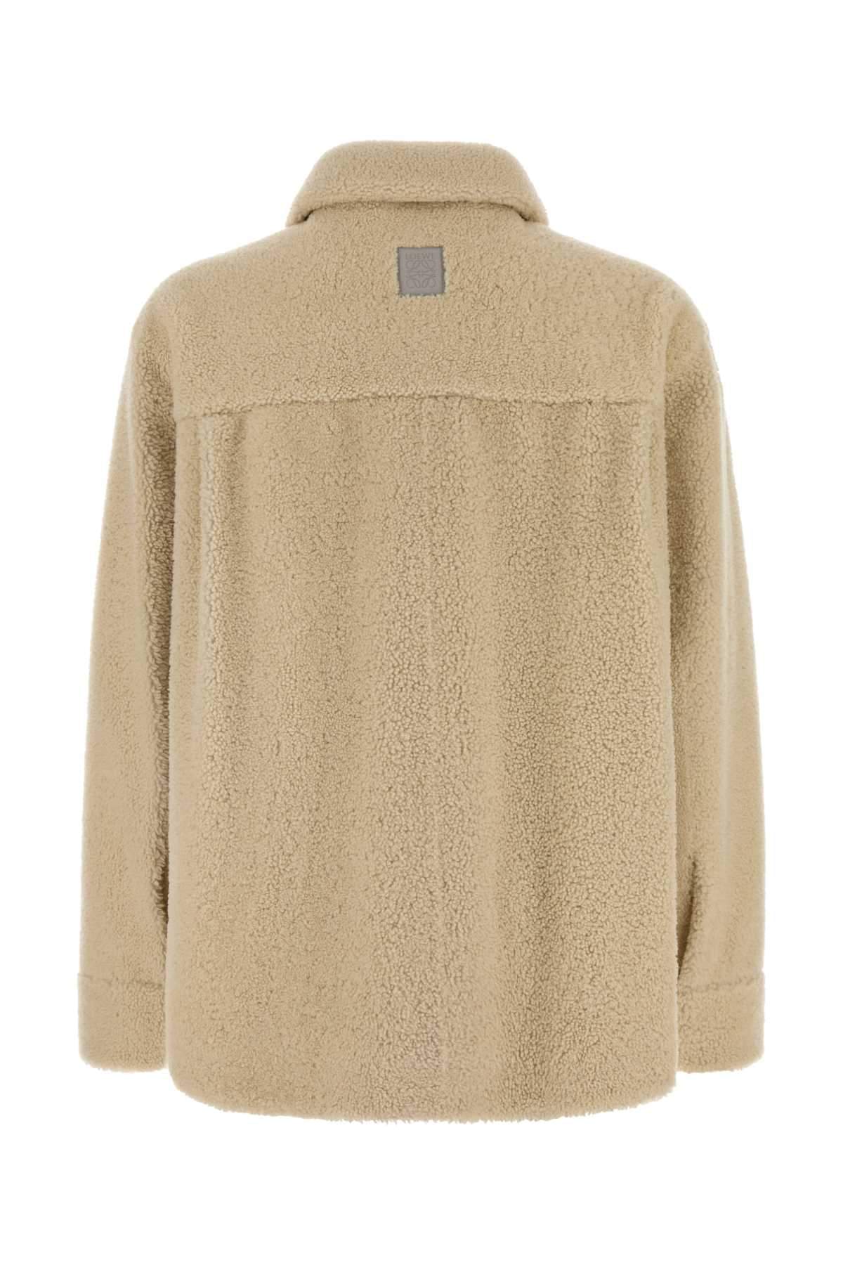 Loewe Men Ivory Shearling Jacket LOEWE