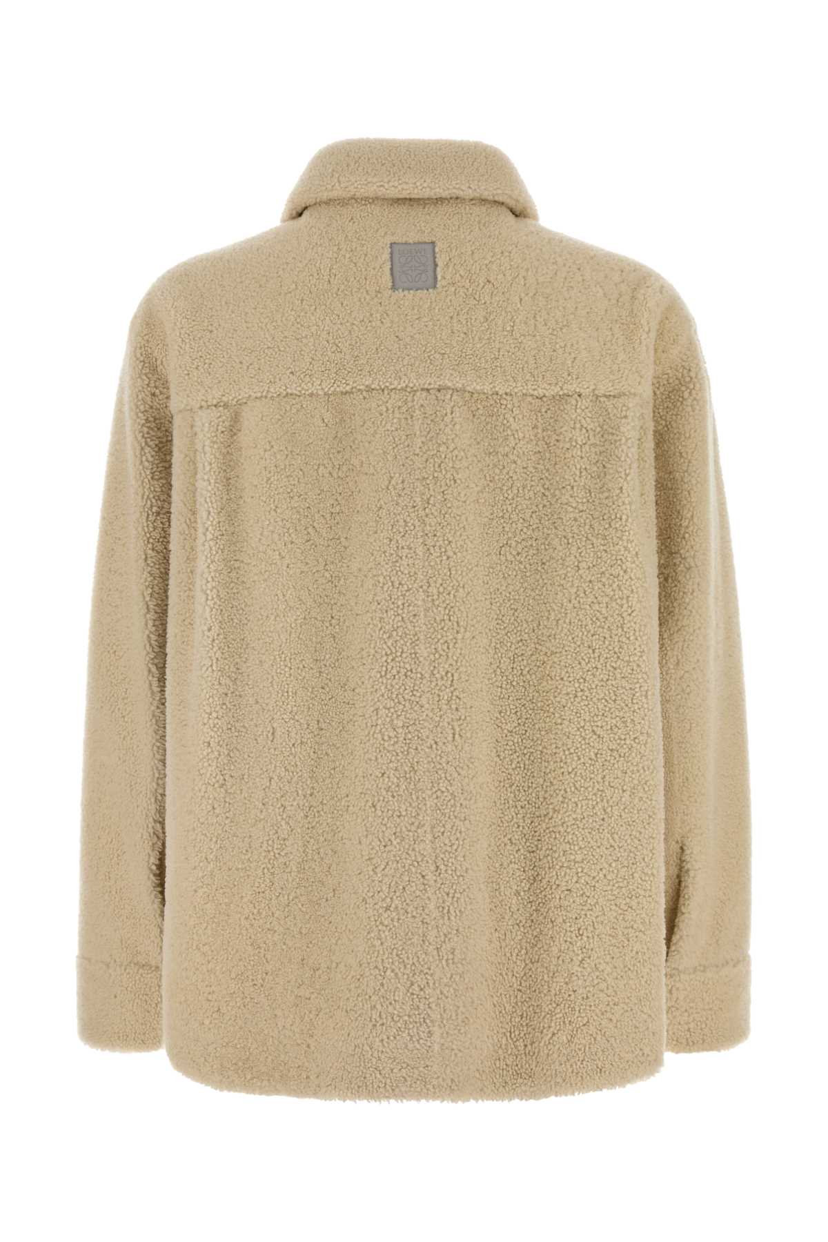Loewe Men Ivory Shearling Jacket LOEWE