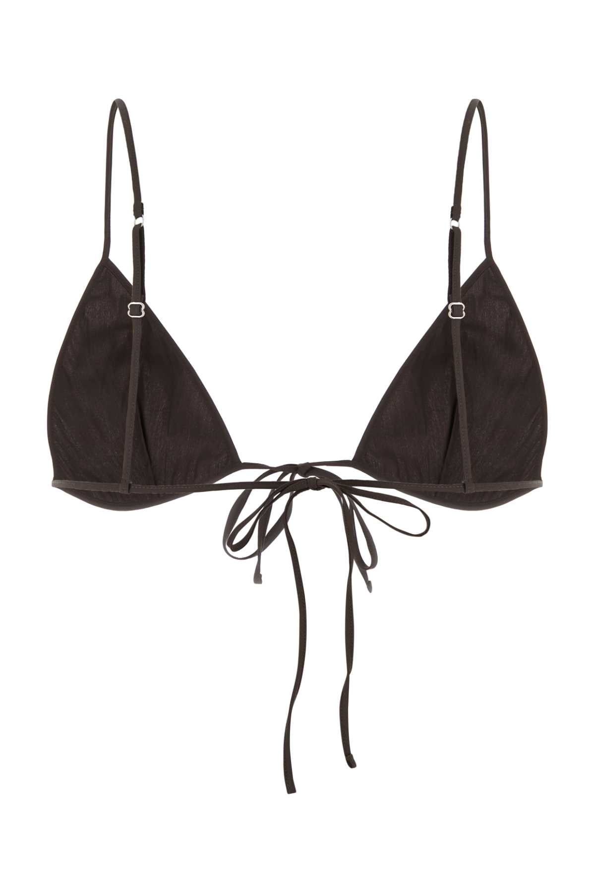 Prada Women Brown Stretch Poplin Bra PRADA