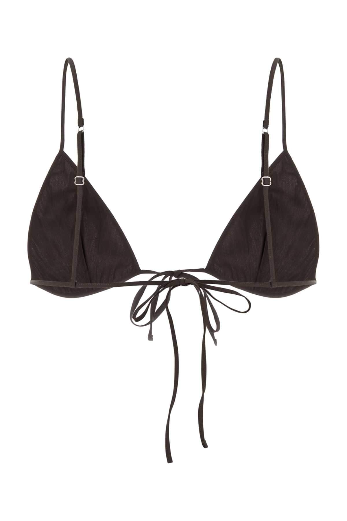 Prada Women Brown Stretch Poplin Bra PRADA