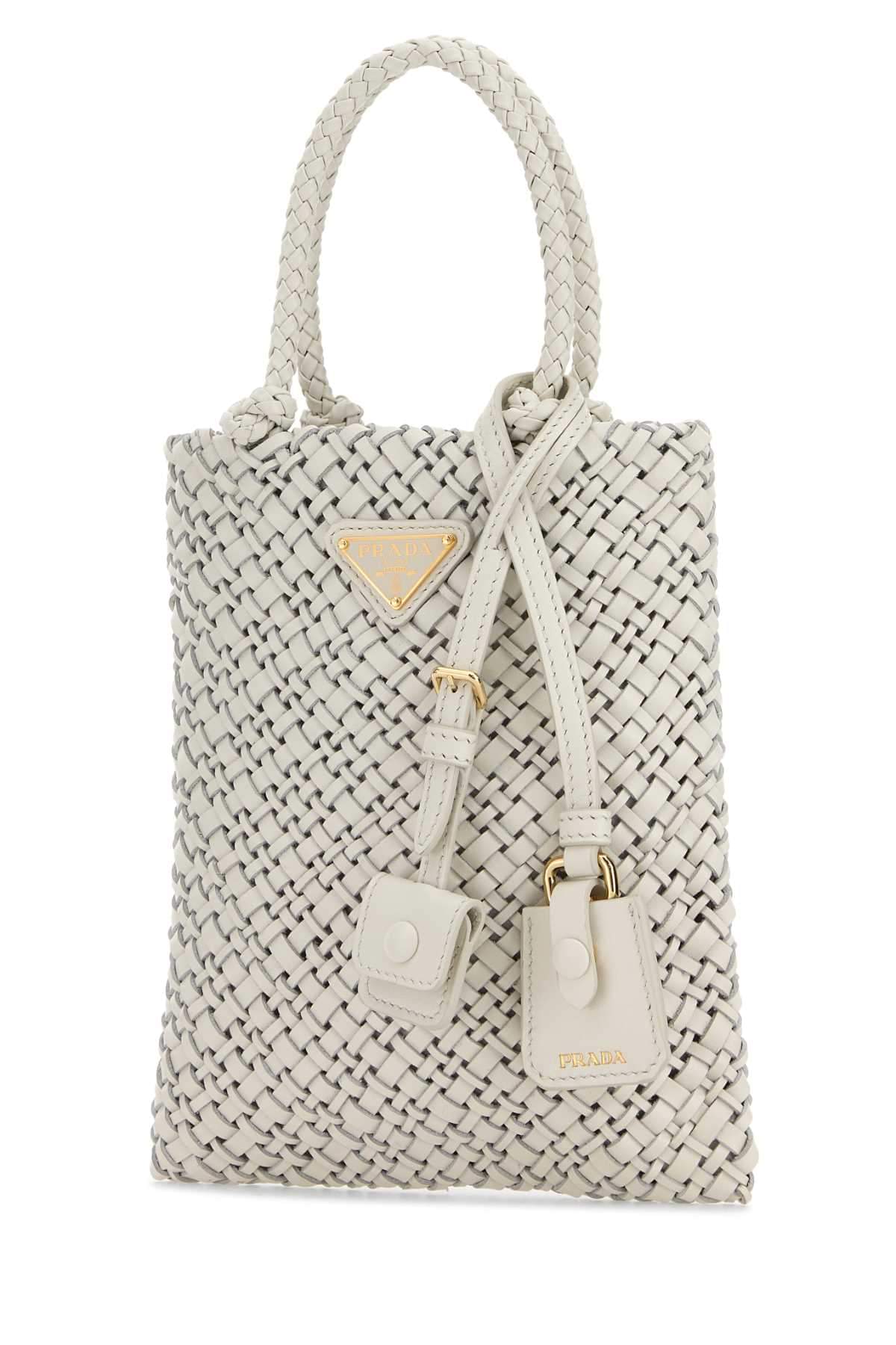 Prada Women White Leather Handbag PRADA