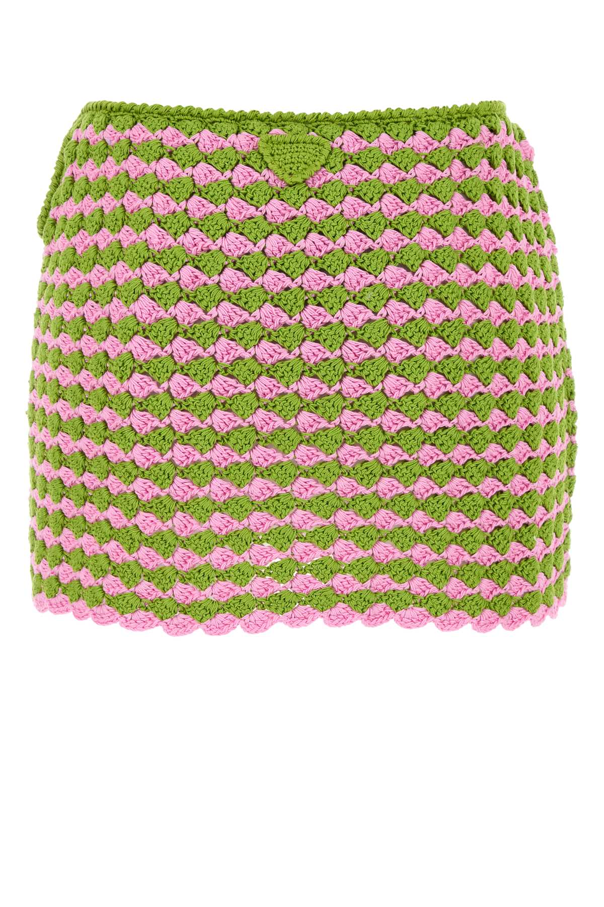 Prada Women Two-Tone Crochet Mini Skirt PRADA