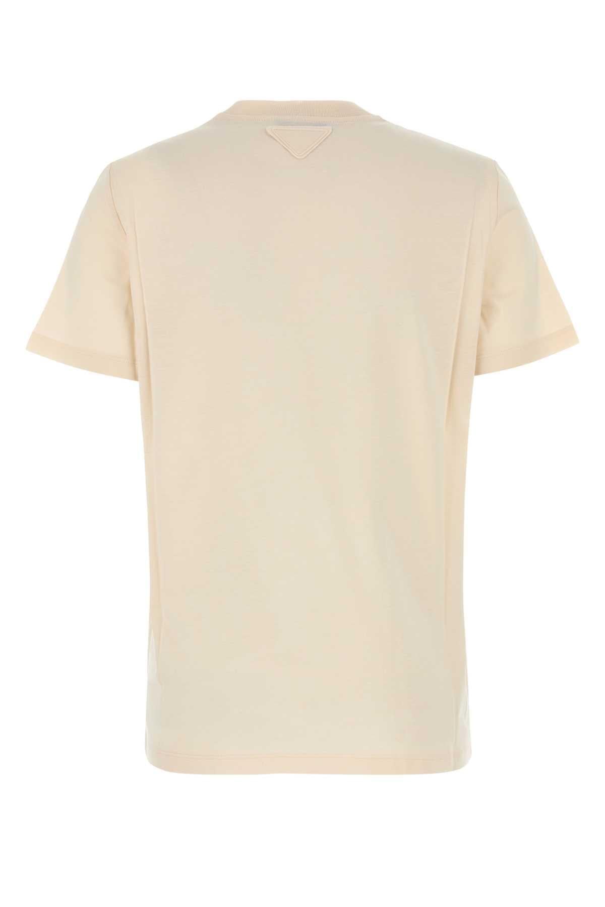 Prada Women Sand Cotton T-Shirt PRADA