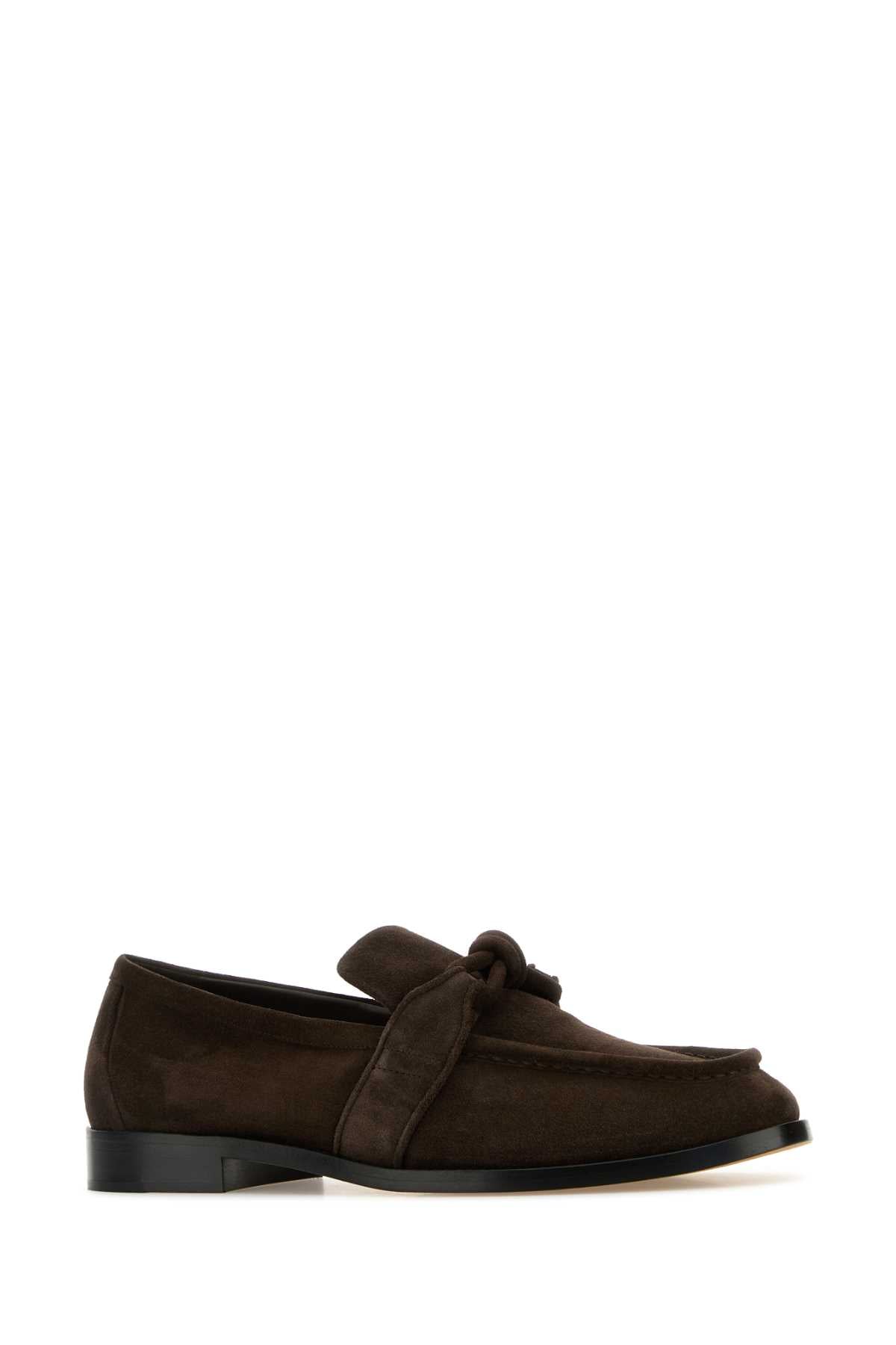 Bottega Veneta Men Brown Suede Astaire Loafers BOTTEGA VENETA