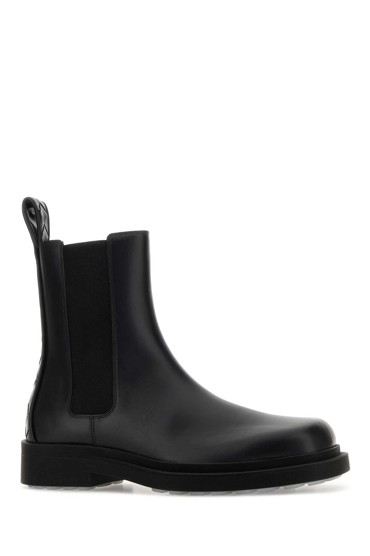 Bottega Veneta Men Black Leather Chelsea Ben Ankle Boots