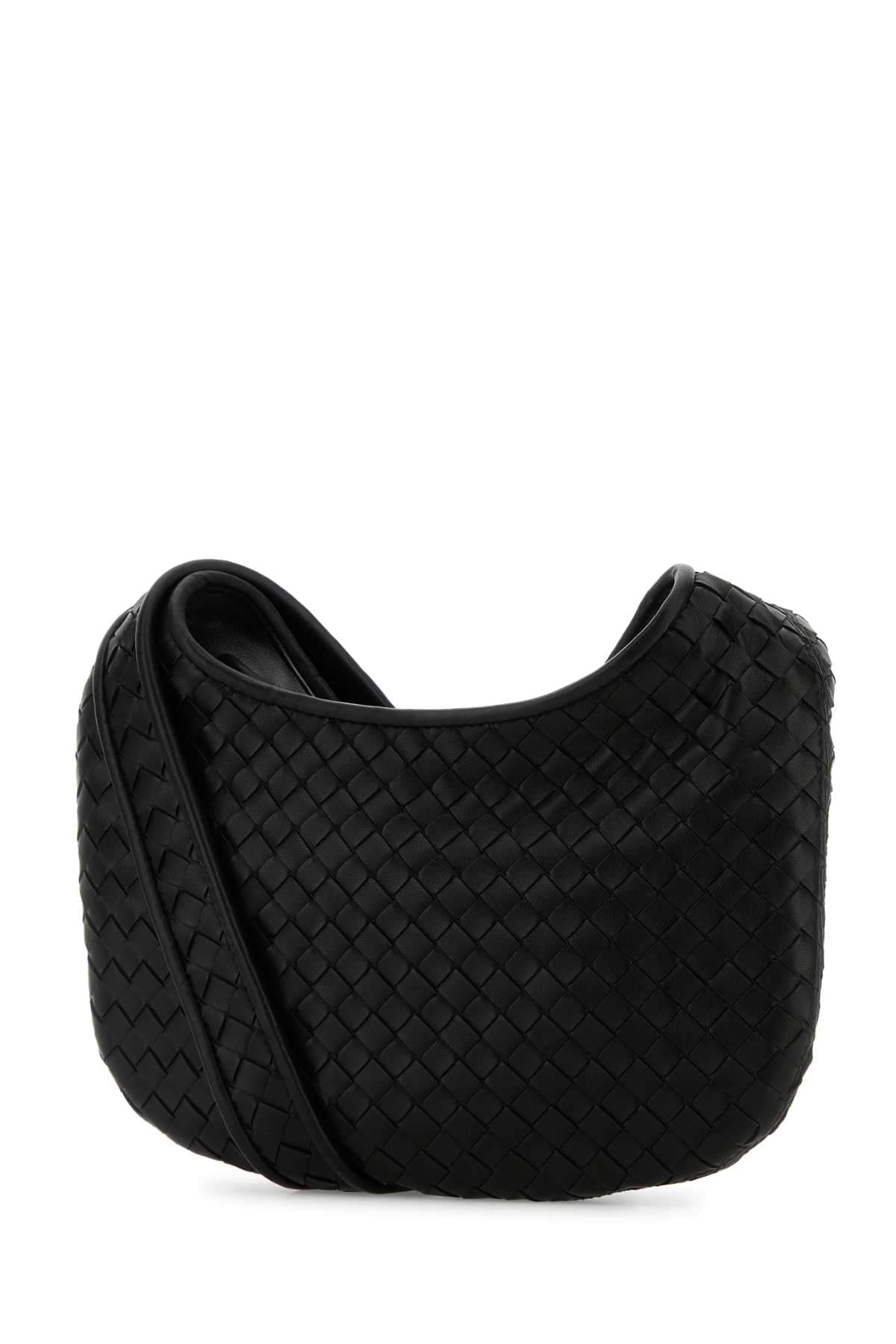 Bottega Veneta Men Black Leather Small Veneto Crossbody Bag BOTTEGA VENETA