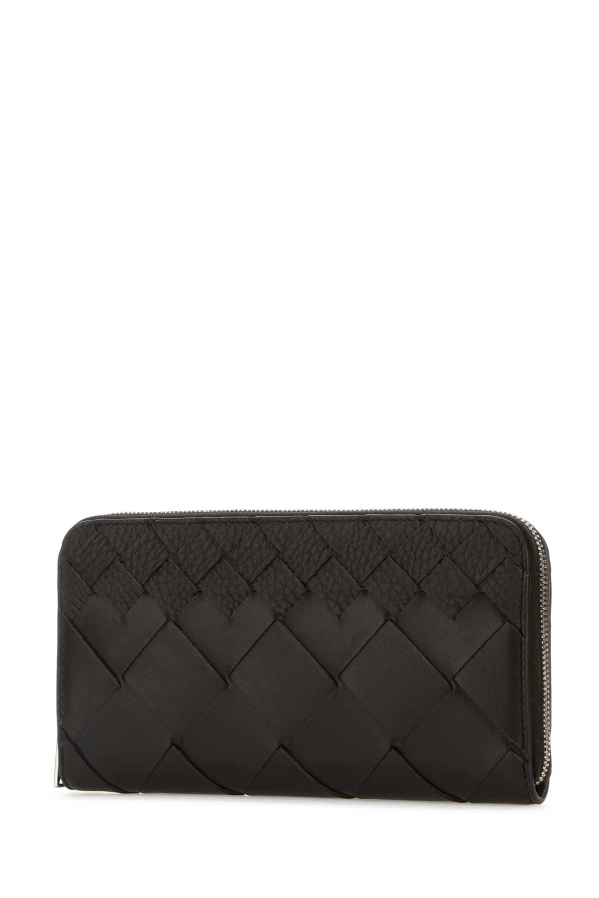 Bottega Veneta Men Dark Brown Leather Intrecciato Wallet BOTTEGA VENETA