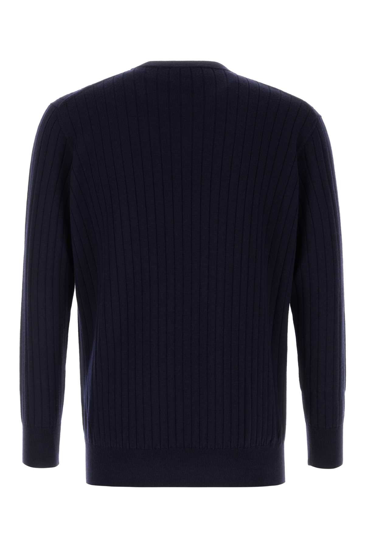 Bottega Veneta Men Dark Blue Wool Sweater BOTTEGA VENETA