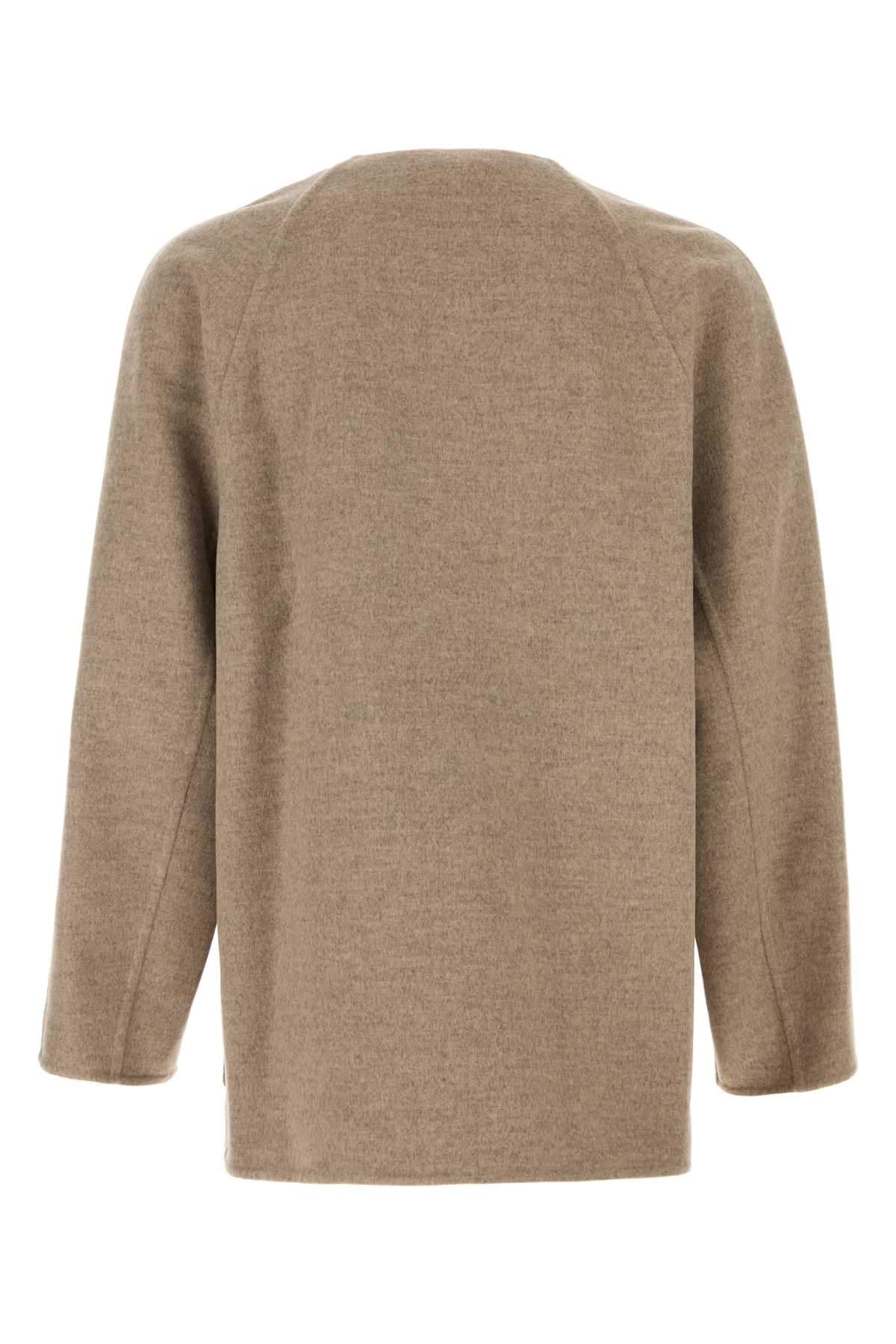 Bottega Veneta Men Dove Grey Wool Blend Cardigan BOTTEGA VENETA