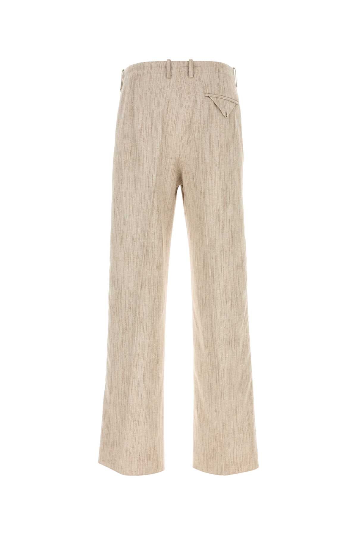Bottega Veneta Men Melange Sand Viscose Blend Pant BOTTEGA VENETA