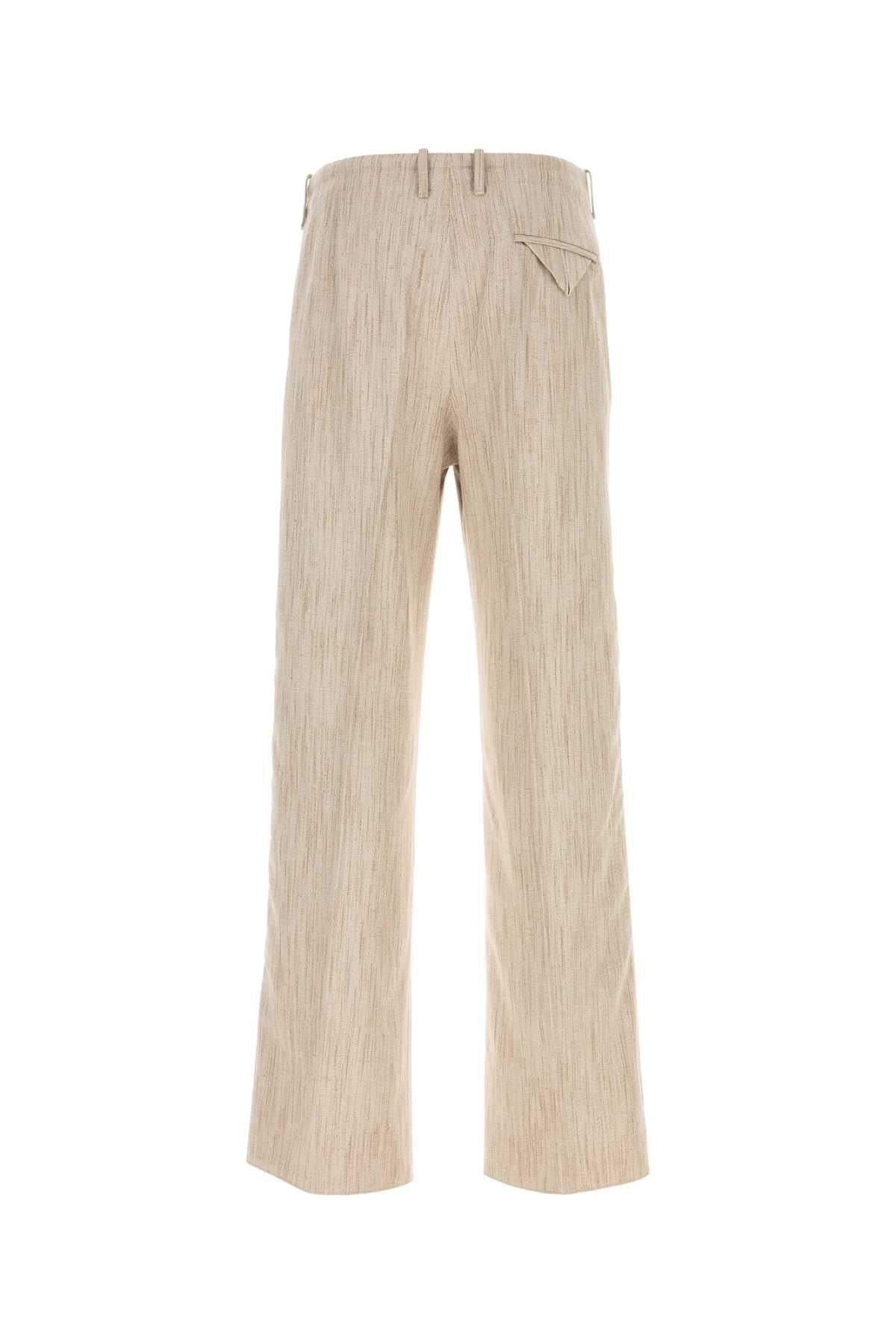 Bottega Veneta Men Melange Sand Viscose Blend Pant BOTTEGA VENETA