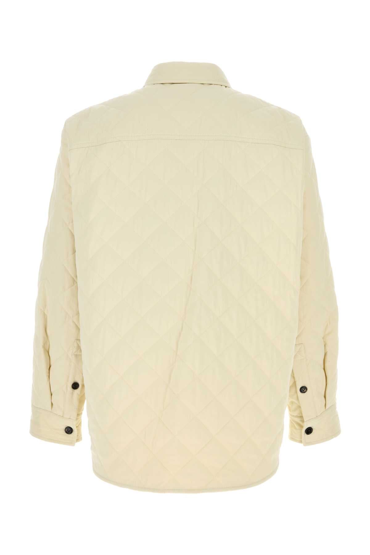 Bottega Veneta Men Ivory Tech Cotton Jacket BOTTEGA VENETA