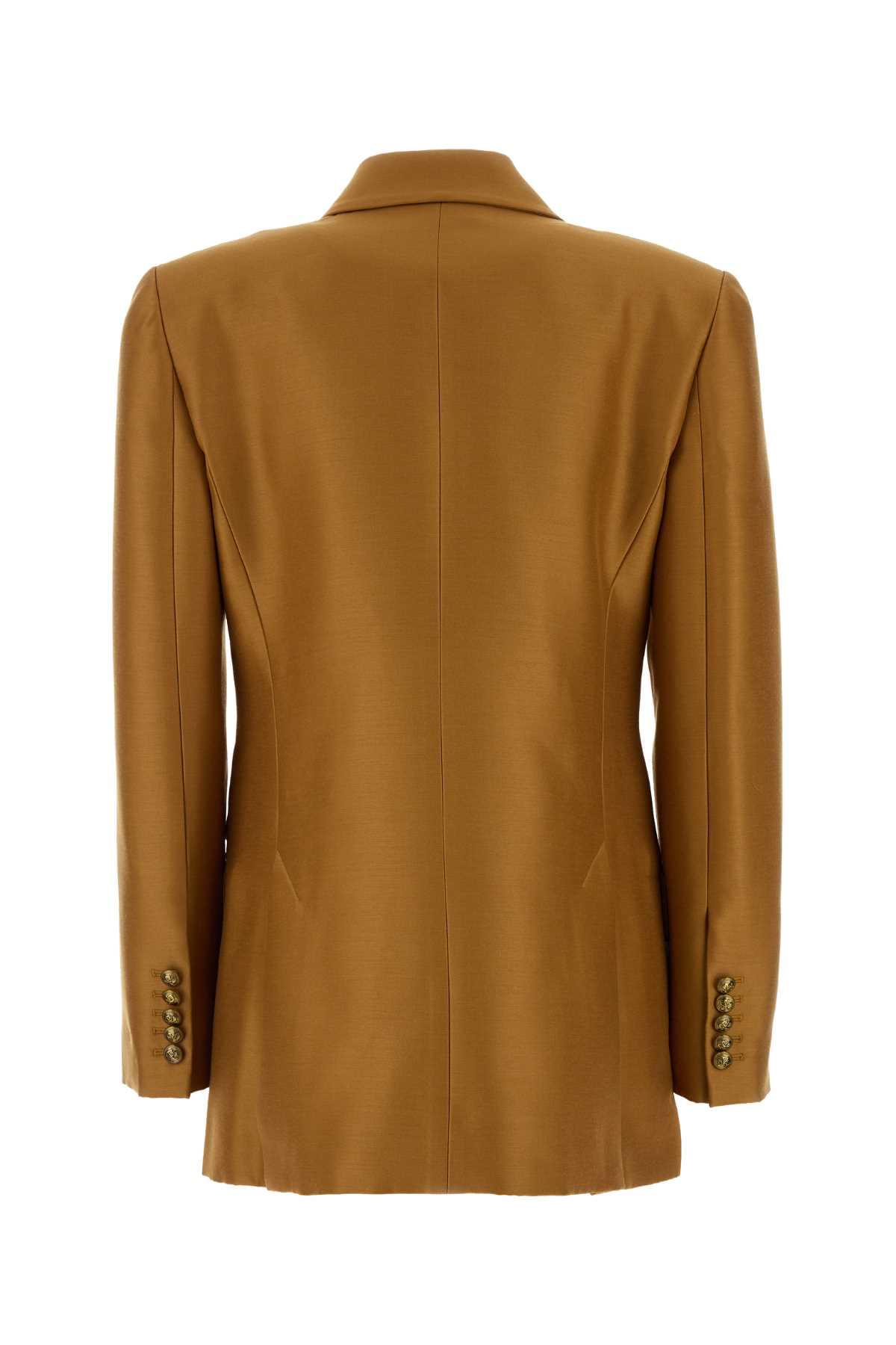 Zimmermann Women Caramel Wool Blend Hypnotic Blazer ZIMMERMANN