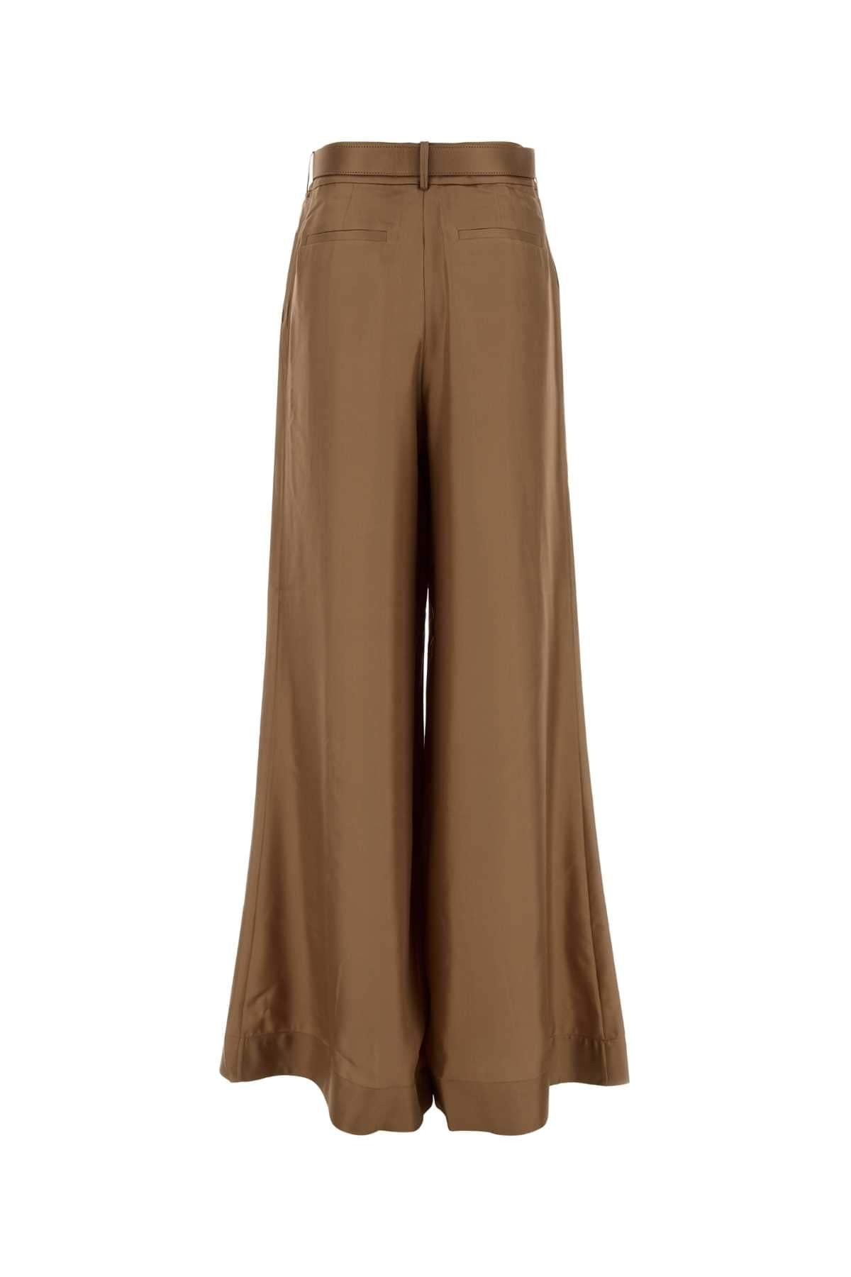 Zimmermann Women Camel Satin Wide-Leg Pant ZIMMERMANN