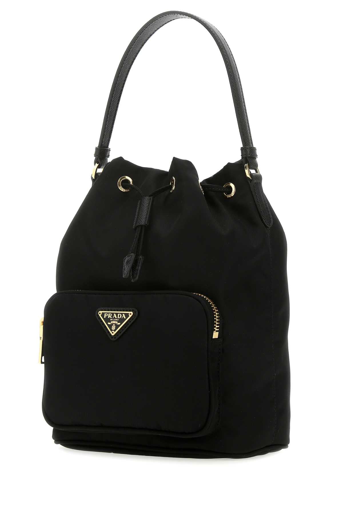 Prada Women Black Re-Nylon Duet Bucket Bag PRADA