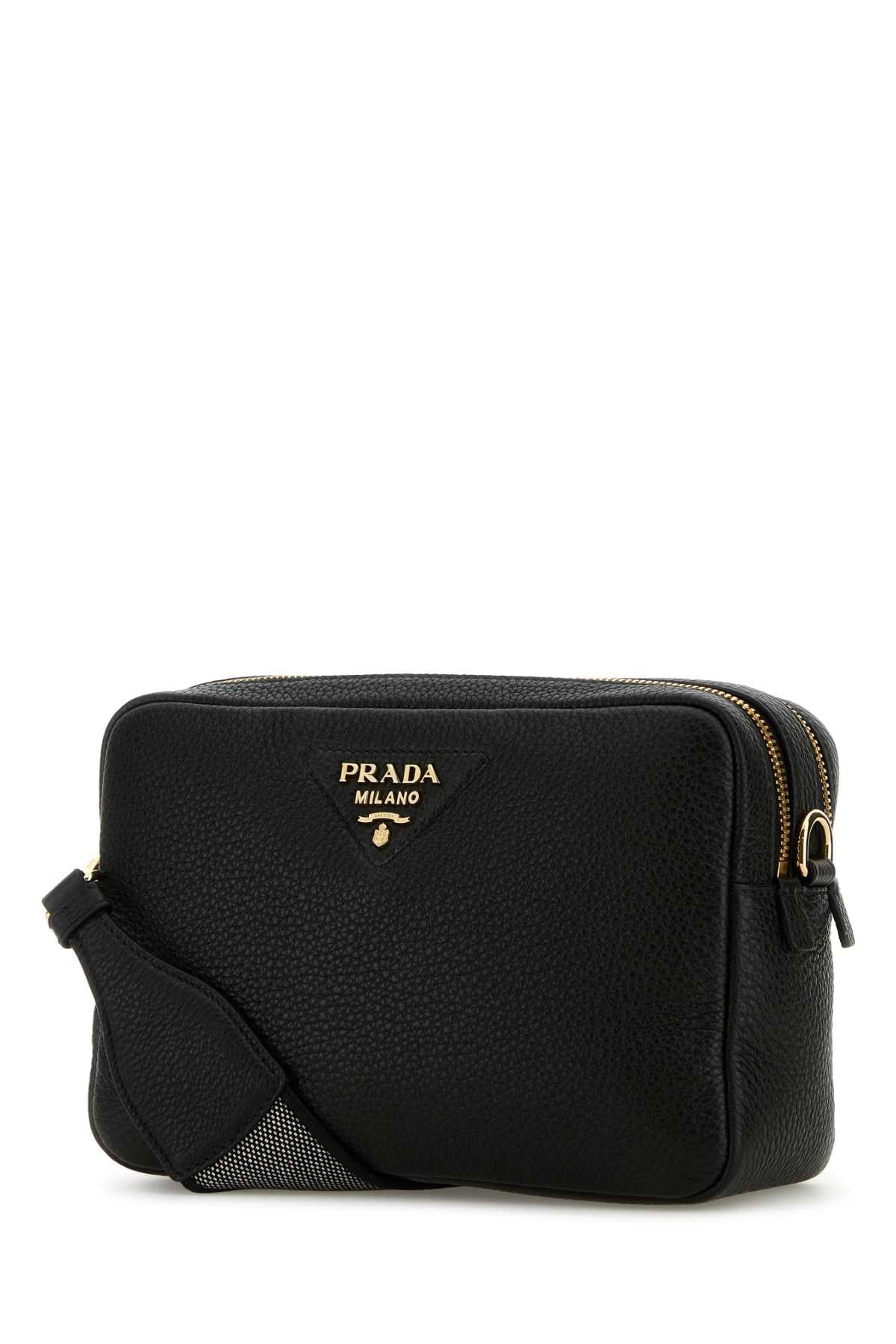 Prada Women Black Leather Crossbody Bag PRADA