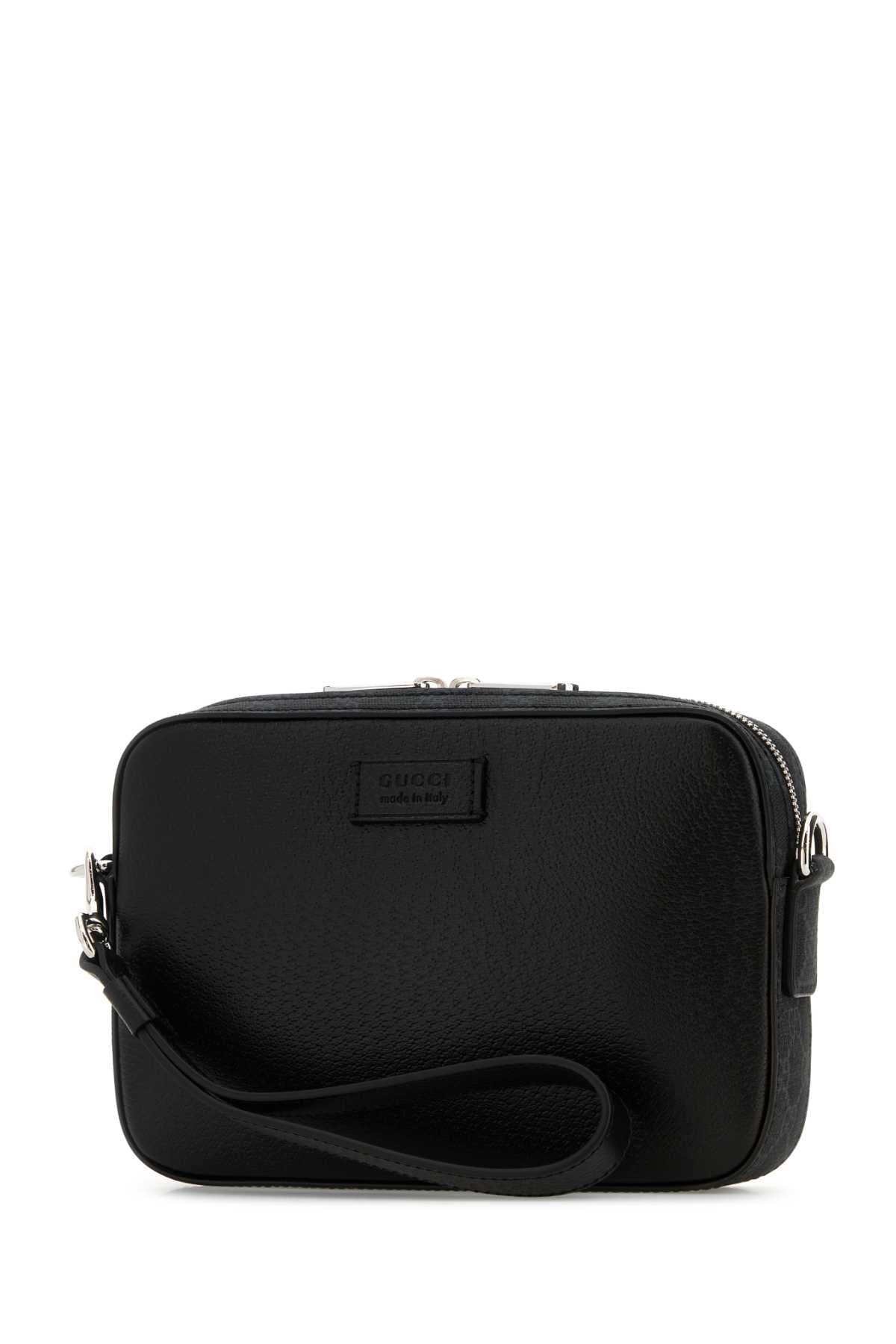 Gucci Men Black Leather Small Clutch GUCCI