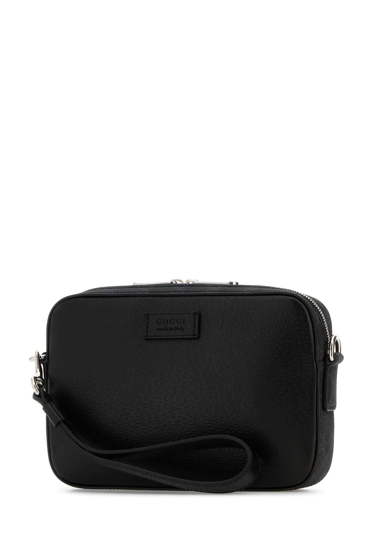 Gucci Men Black Leather Small Clutch GUCCI