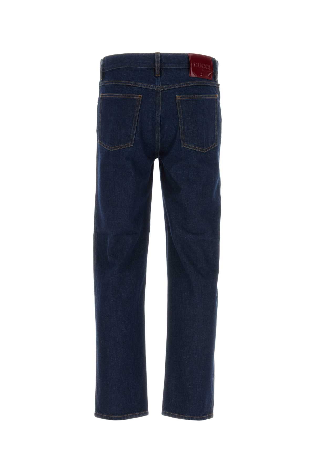 Gucci Men Dark Blue Denim Jeans GUCCI