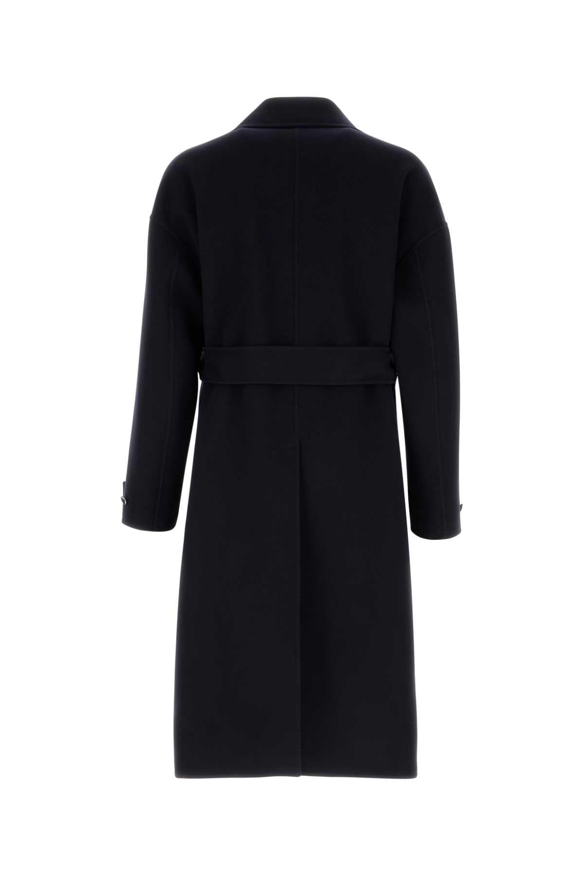Gucci Men Midnight Blue Wool Blend Coat