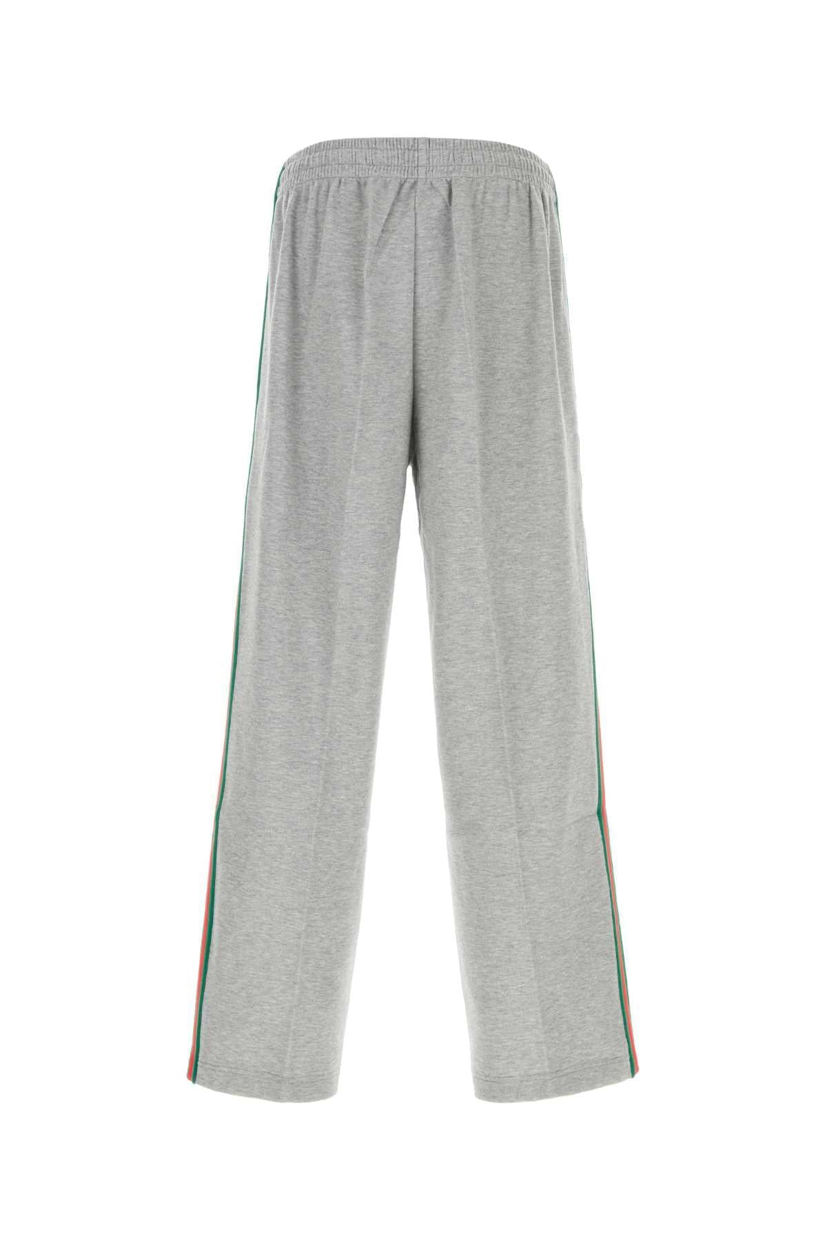 Gucci Men Grey Cotton Blend Joggers GUCCI