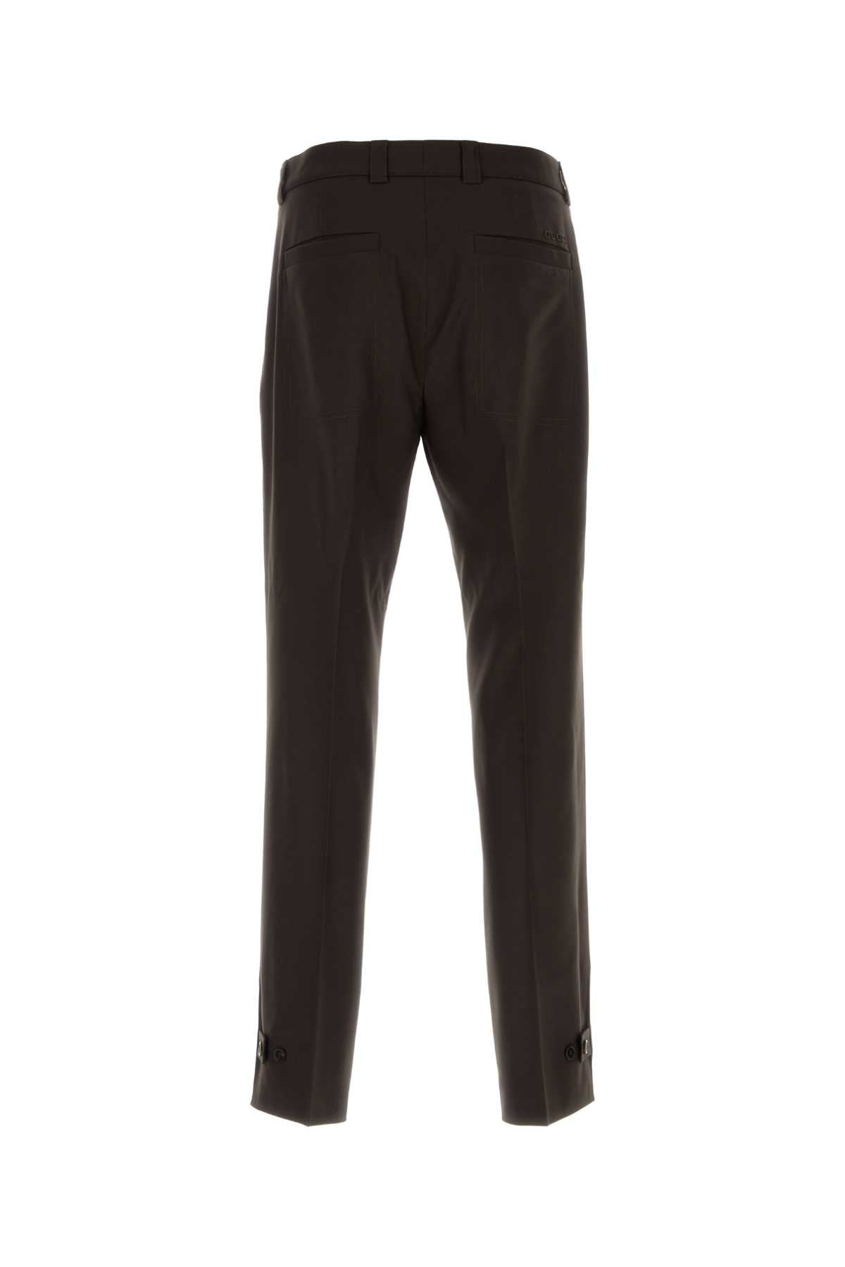Gucci Men Chocolate Gabardine Pant GUCCI