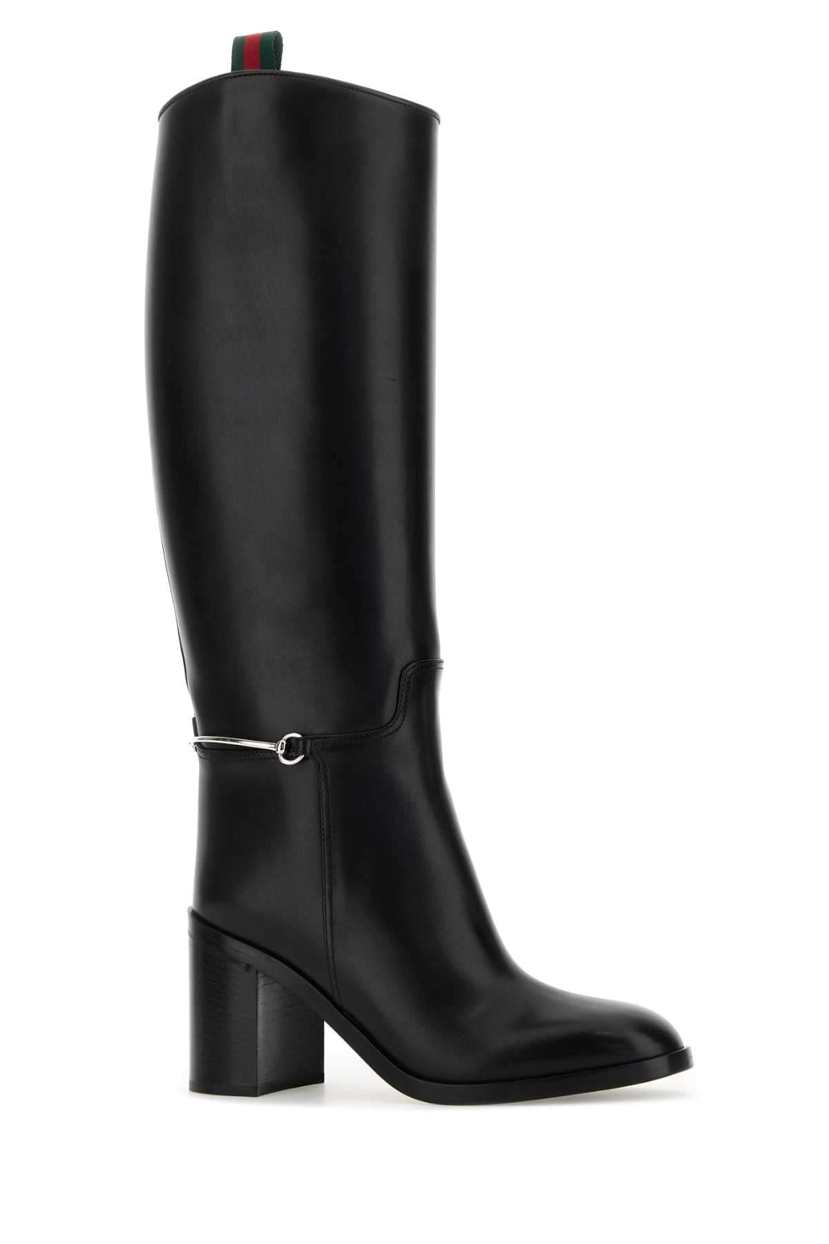 Gucci Women Black Leather Boots GUCCI