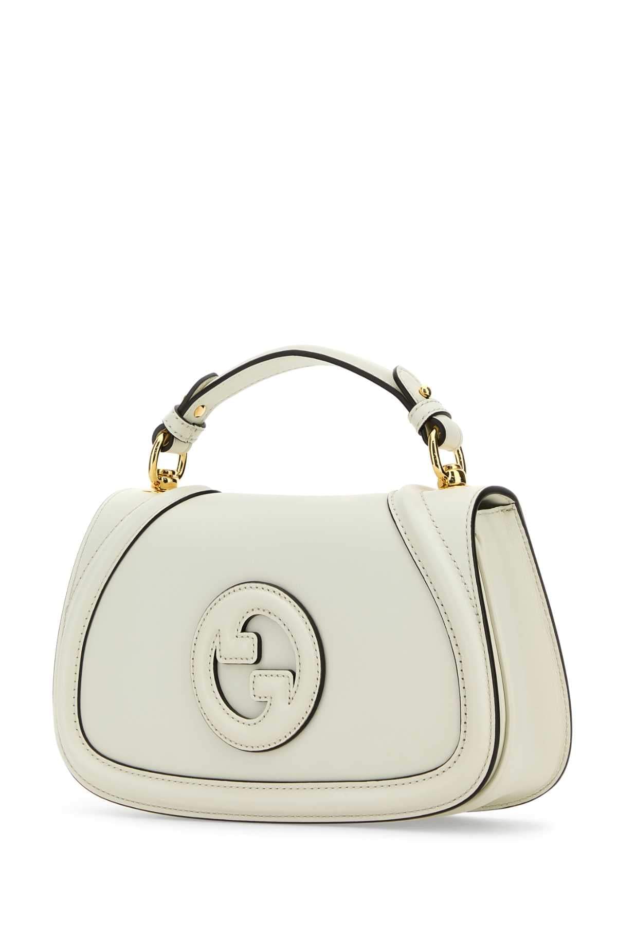 Gucci Women Ivory Leather Gucci Blondie Handbag GUCCI