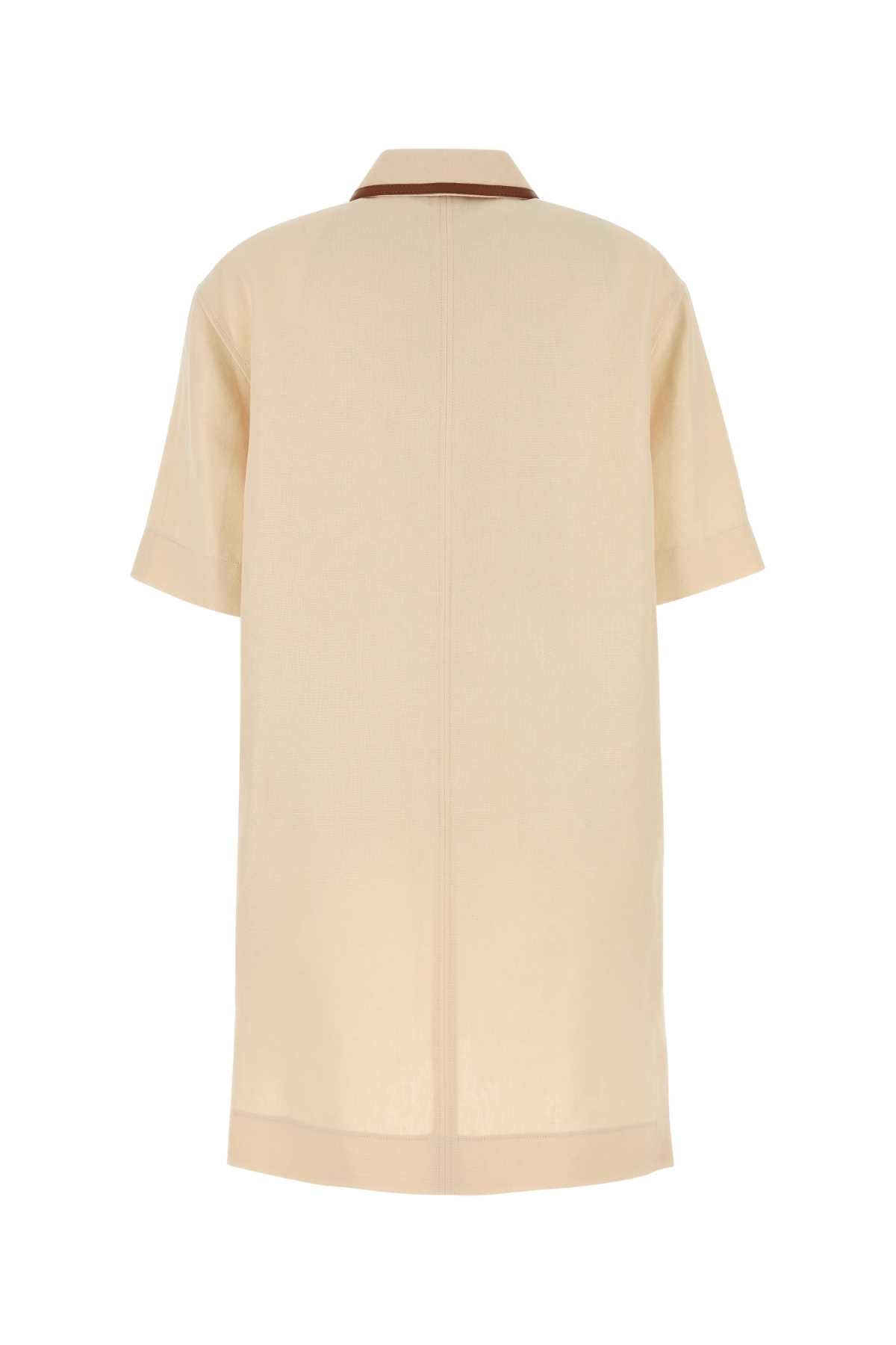 Gucci Women Sand Linen Mini Dress GUCCI