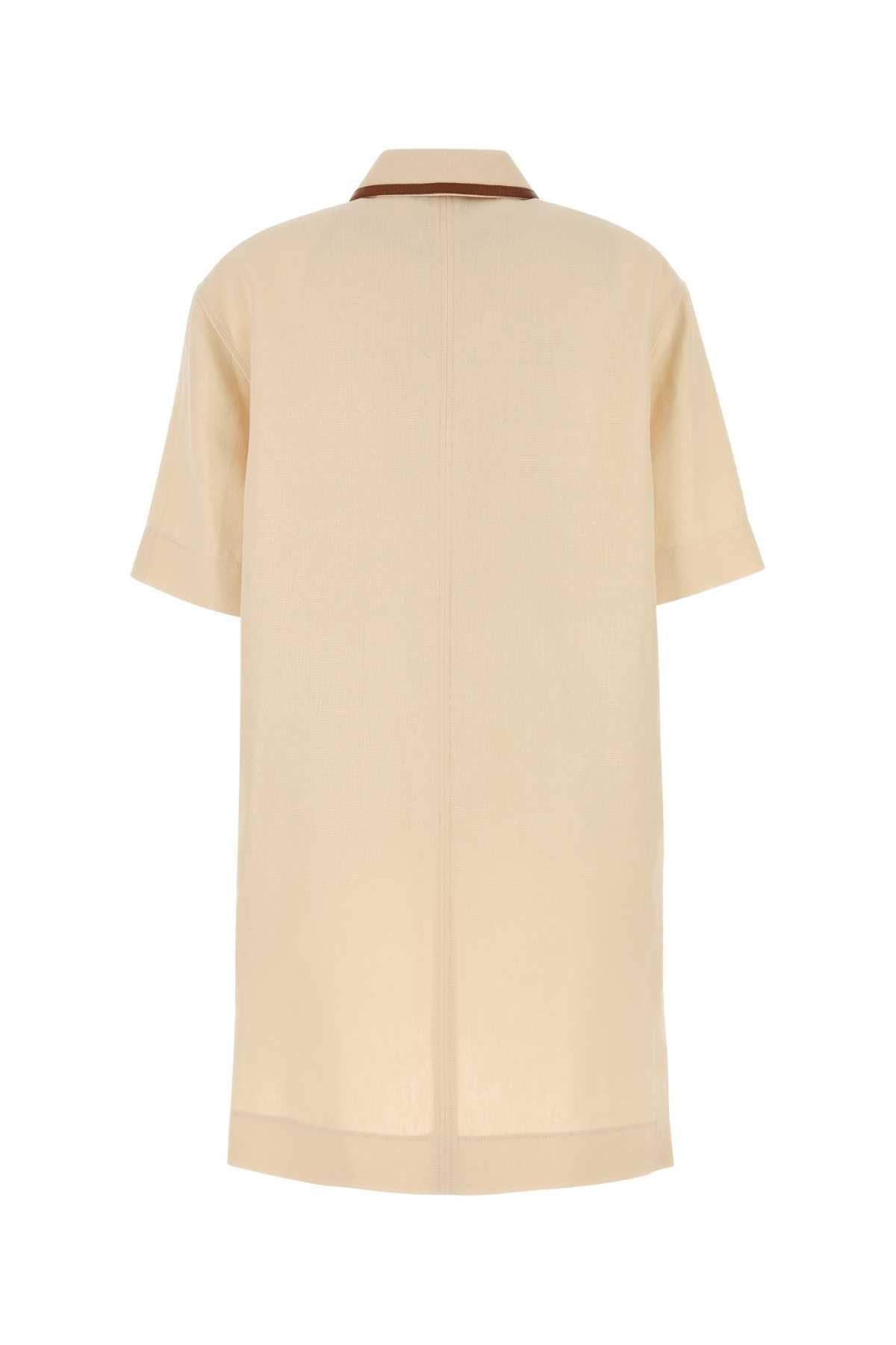 Gucci Women Sand Linen Mini Dress GUCCI