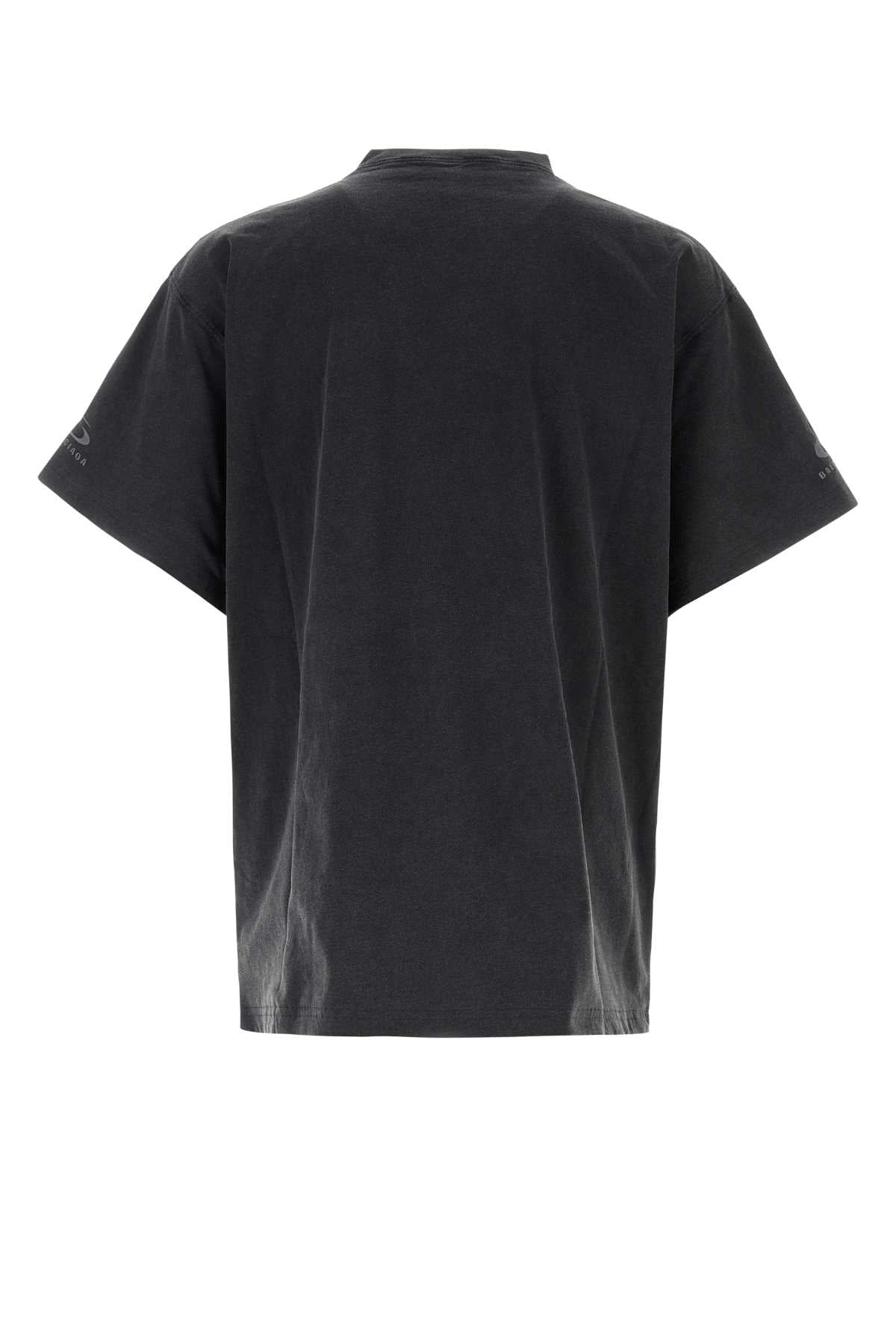 Balenciaga Men Slate Cotton Oversize Reversbile T-Shirt BALENCIAGA