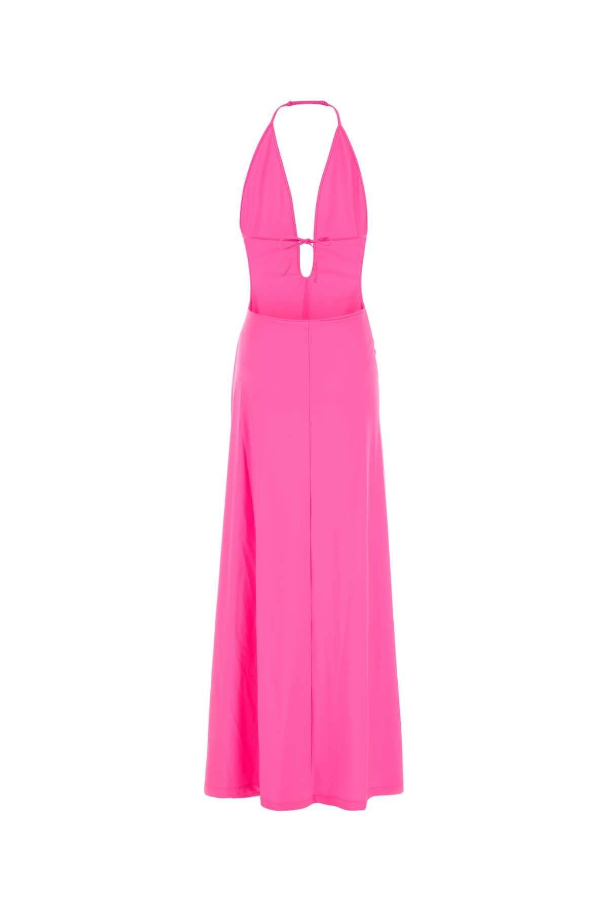 Balenciaga Women Fluo Pink Stretch Nylon Dress BALENCIAGA